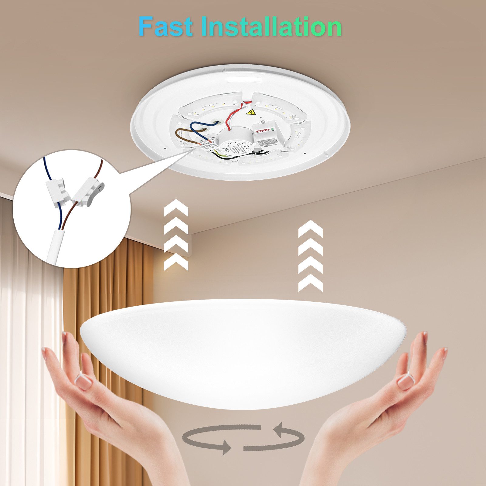 Tukrool Deckenleuchte Lampe LED mit Bewegungsmelder günstig online kaufen