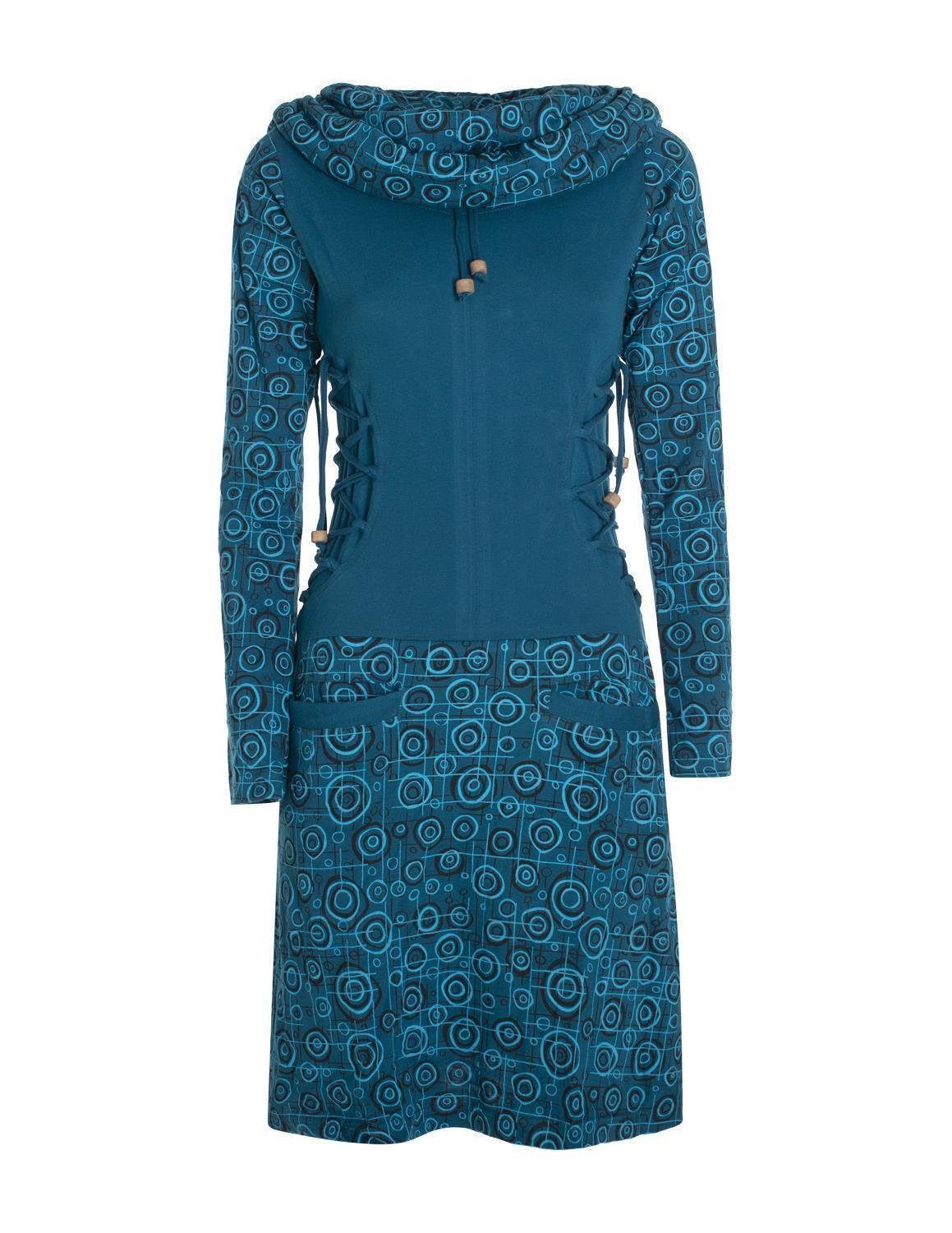 Vishes Jerseykleid Langarm Strickkleid Sweatshirtkleid mit Schnürung Elfen, günstig online kaufen