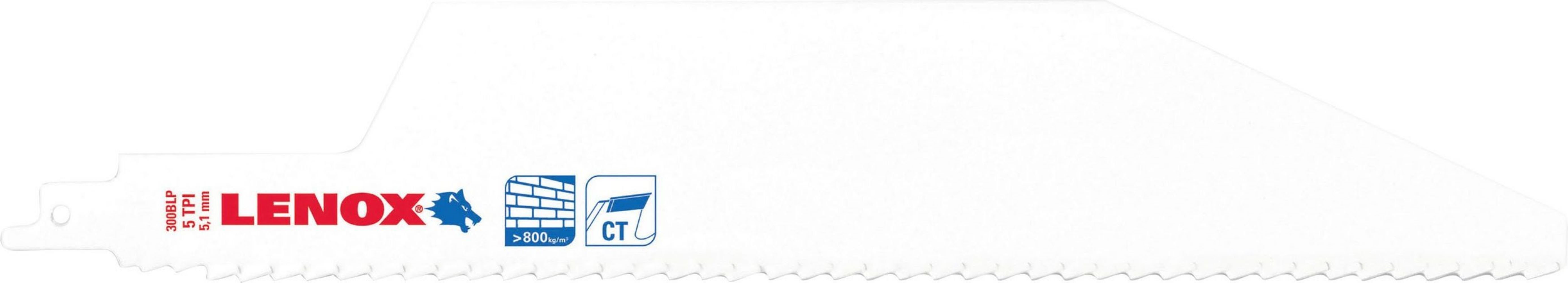 Lenox Säbelsägeblatt 21104300BLP für Mauerwerk 300x50x1,2mm