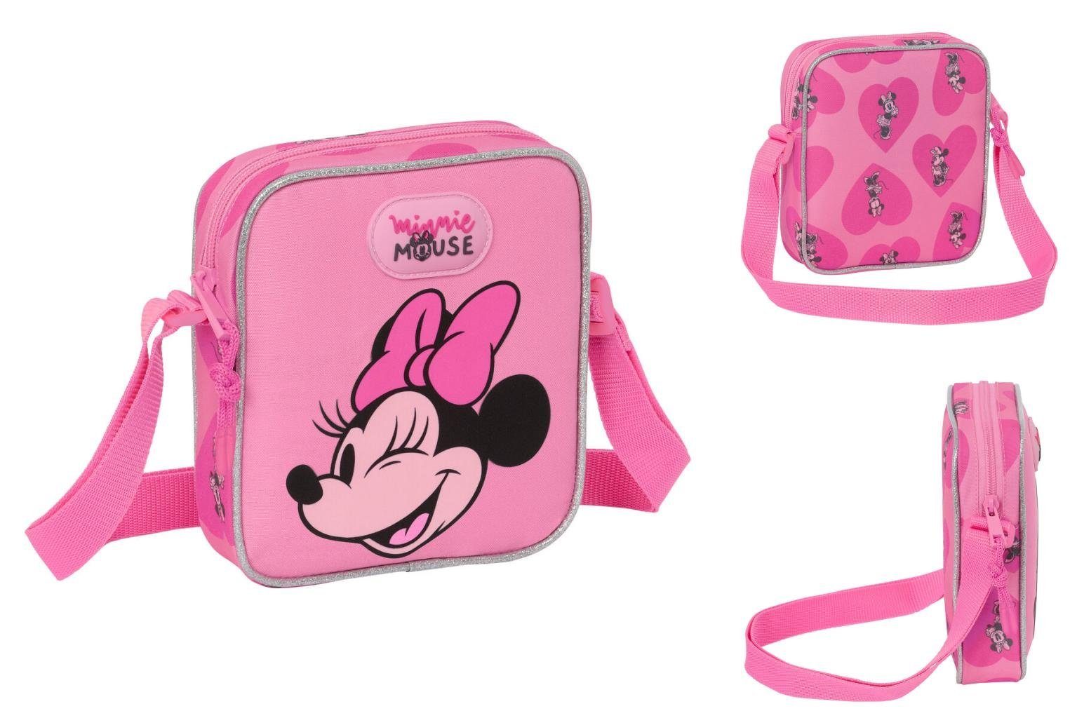 Disney Minnie Mouse Handtasche Minnie mouse Umhängetasche Minnie Mouse Loving Rosa 16 x 18 x 4 cm