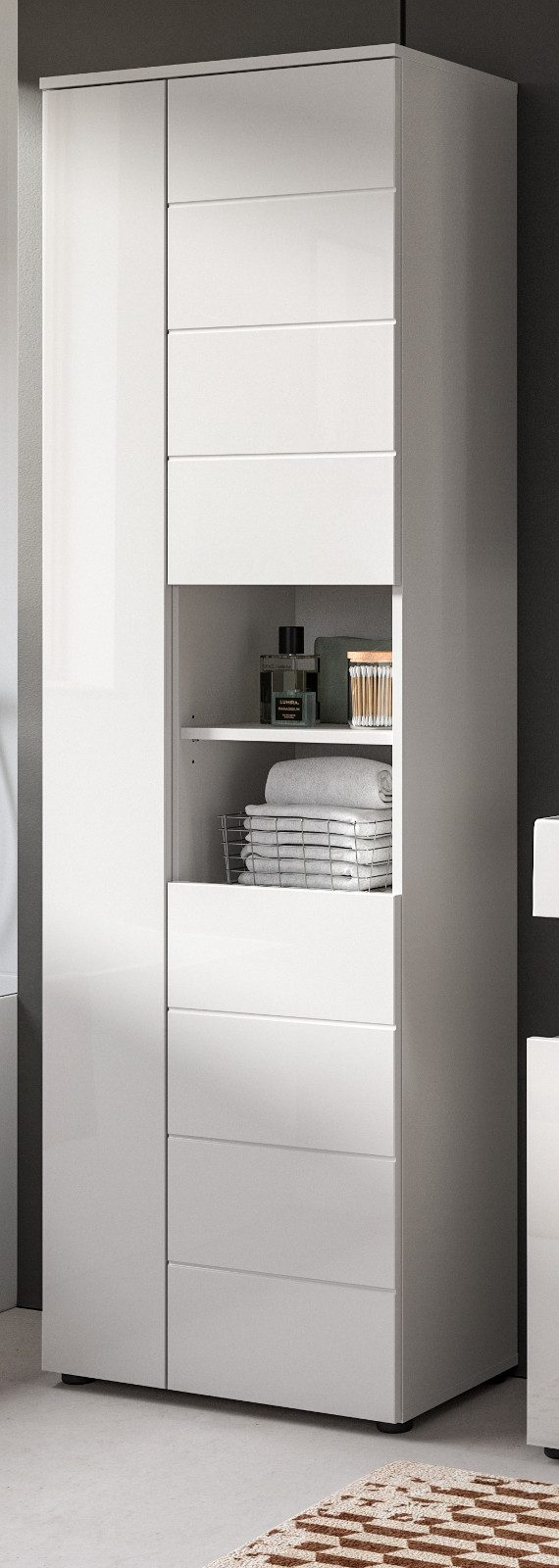 Inn.Furn Hochschrank Larik (Badschrank in weiß günstig online kaufen