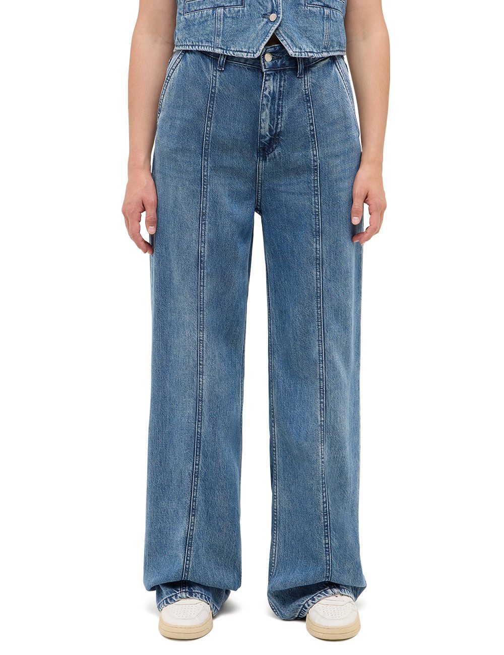 MUSTANG 5-Pocket-Hose Damen Style Luise Wide günstig online kaufen