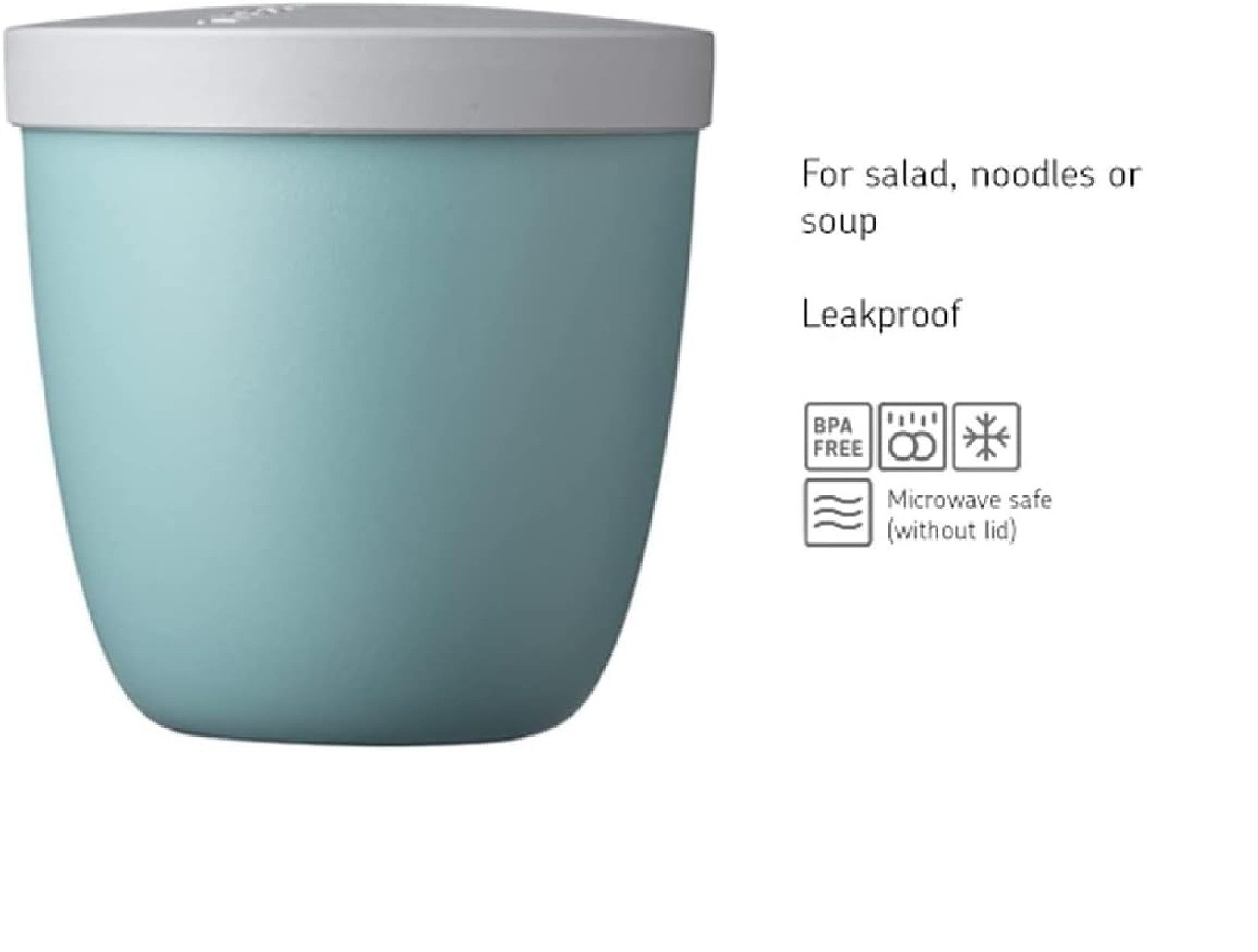 Mepal Lunchbox Snackpot Ellipse 500 ml für Lebensmittelaufbewahrung und Transport, Tiefkühltauglich, spülmaschinenfest, Vivid Lilac