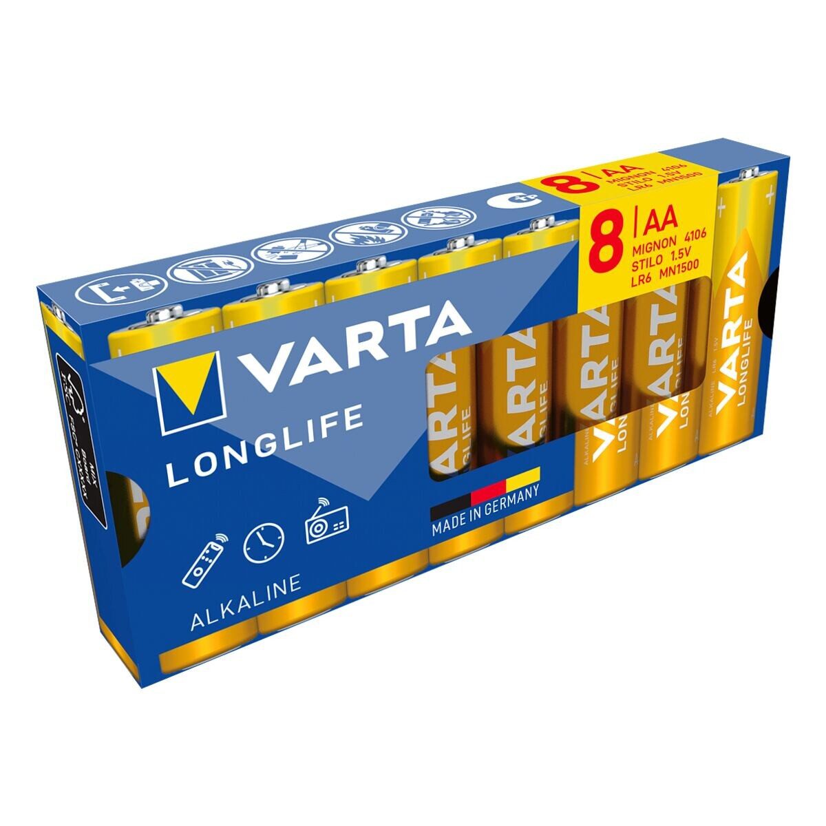 VARTA LONGLIFE Batterie, (1.5 V, 8 St)
