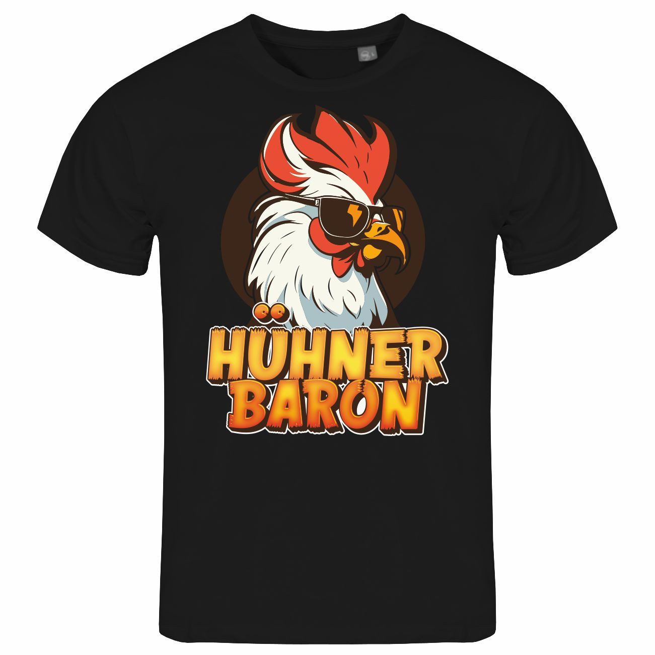 Print-Shirt Herren T-Shirt Hühnerbaron