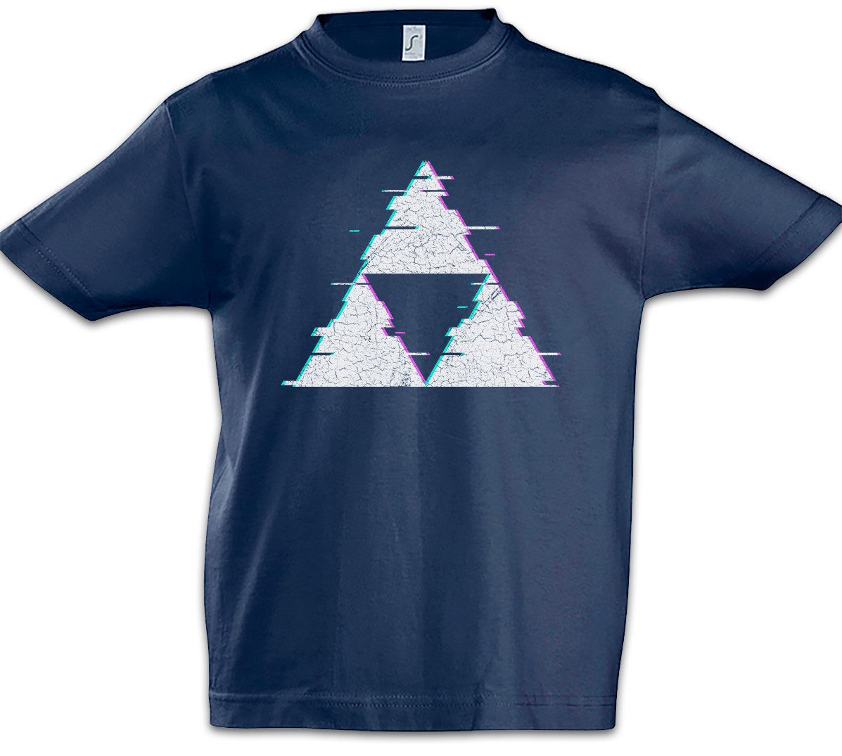 Urban Backwoods Print-Shirt Triforce Glitch Kinder T-Shirt Symbol Sign Logo Insignia Golden Power (1-tlg) Zelda The Hyrule Goddesses