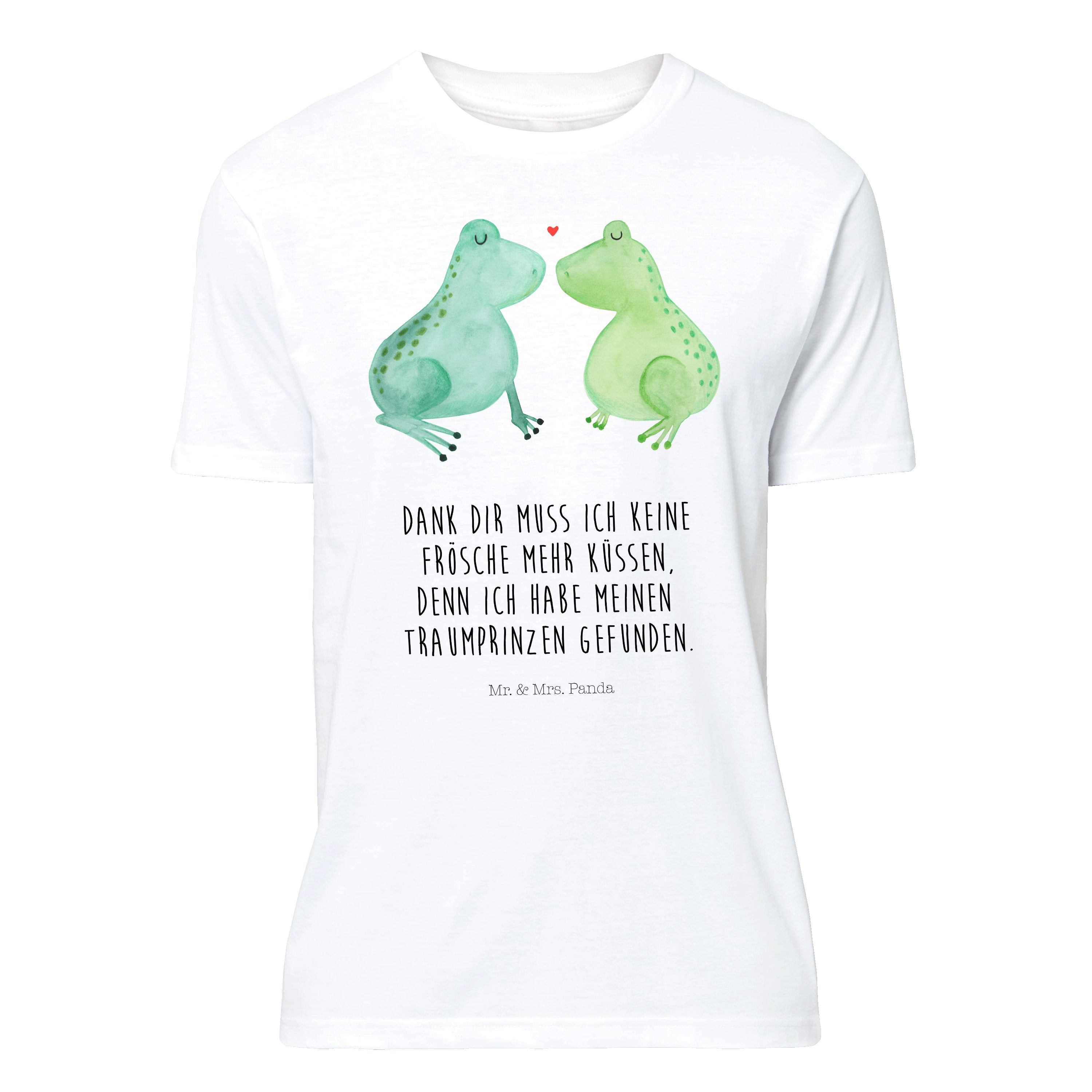 T-Shirt Frosch Liebe - Weiß - Geschenk, Shirt, Sprüche, Verlobung, Freund, Ge