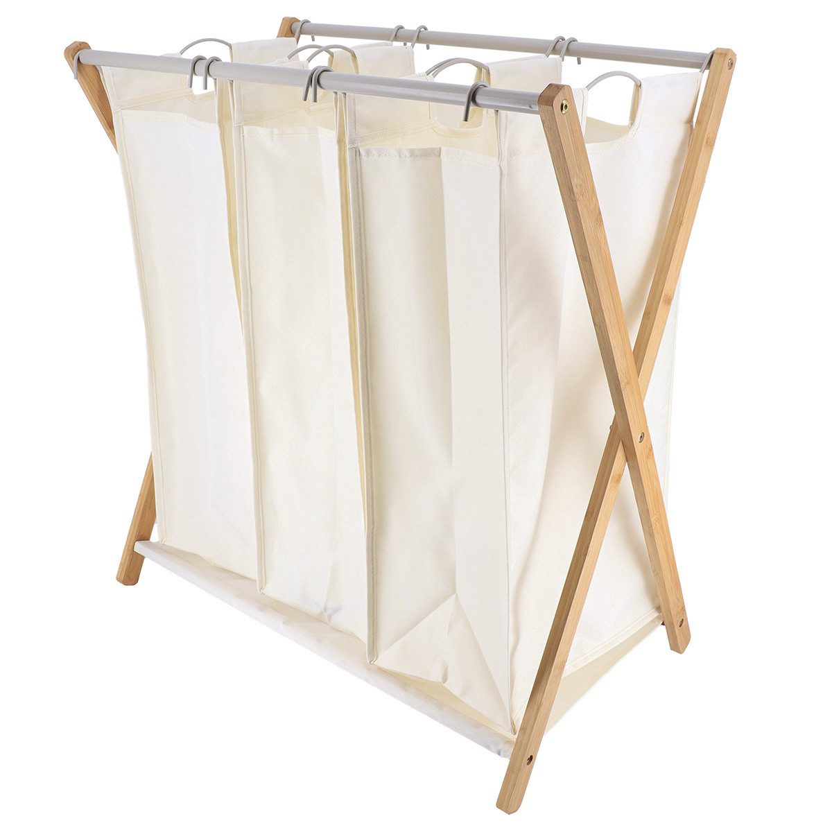 TENDANCE Wäschekorb Wäschekorb CHIC INTERIOR mit 3 Fächern, 35 l x3