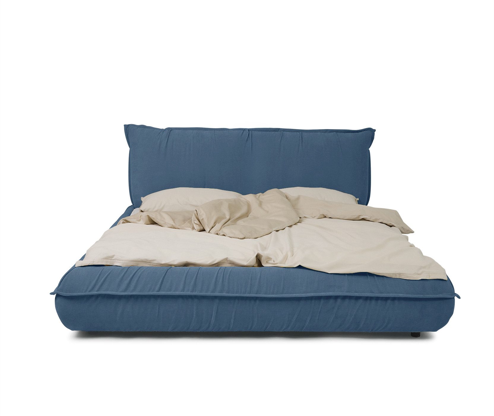 TOM TAILOR HOME Polsterbett PILLOW BED – lässiges Bett mit Kopfteil und Bettrahmen in Kissenform, besonders niedrige Optik – Bettrahmen mit abnehmbarem Bezug