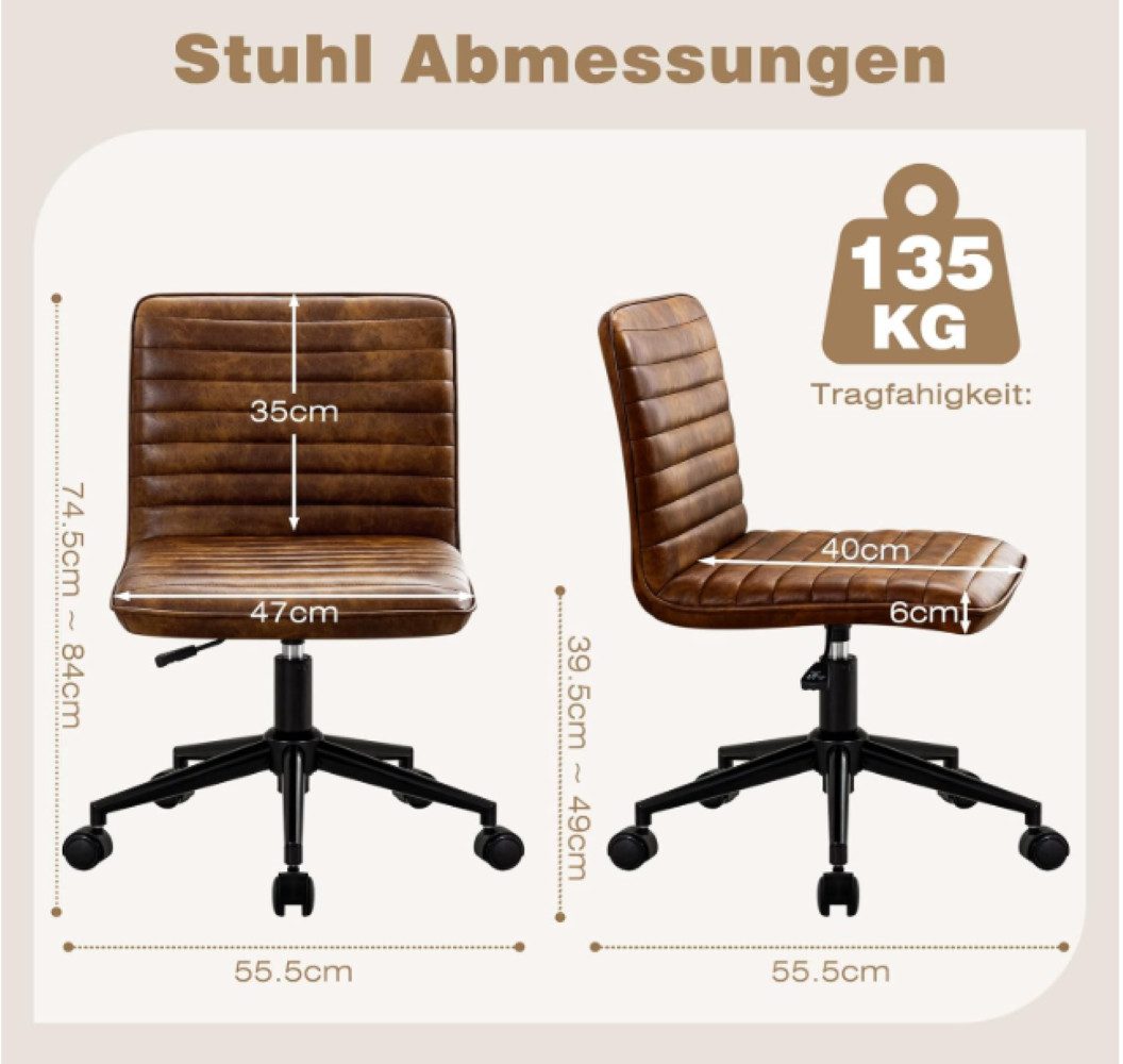Hellove Stuhl Schminktischstuhl mit Rädern, Samt günstig online kaufen