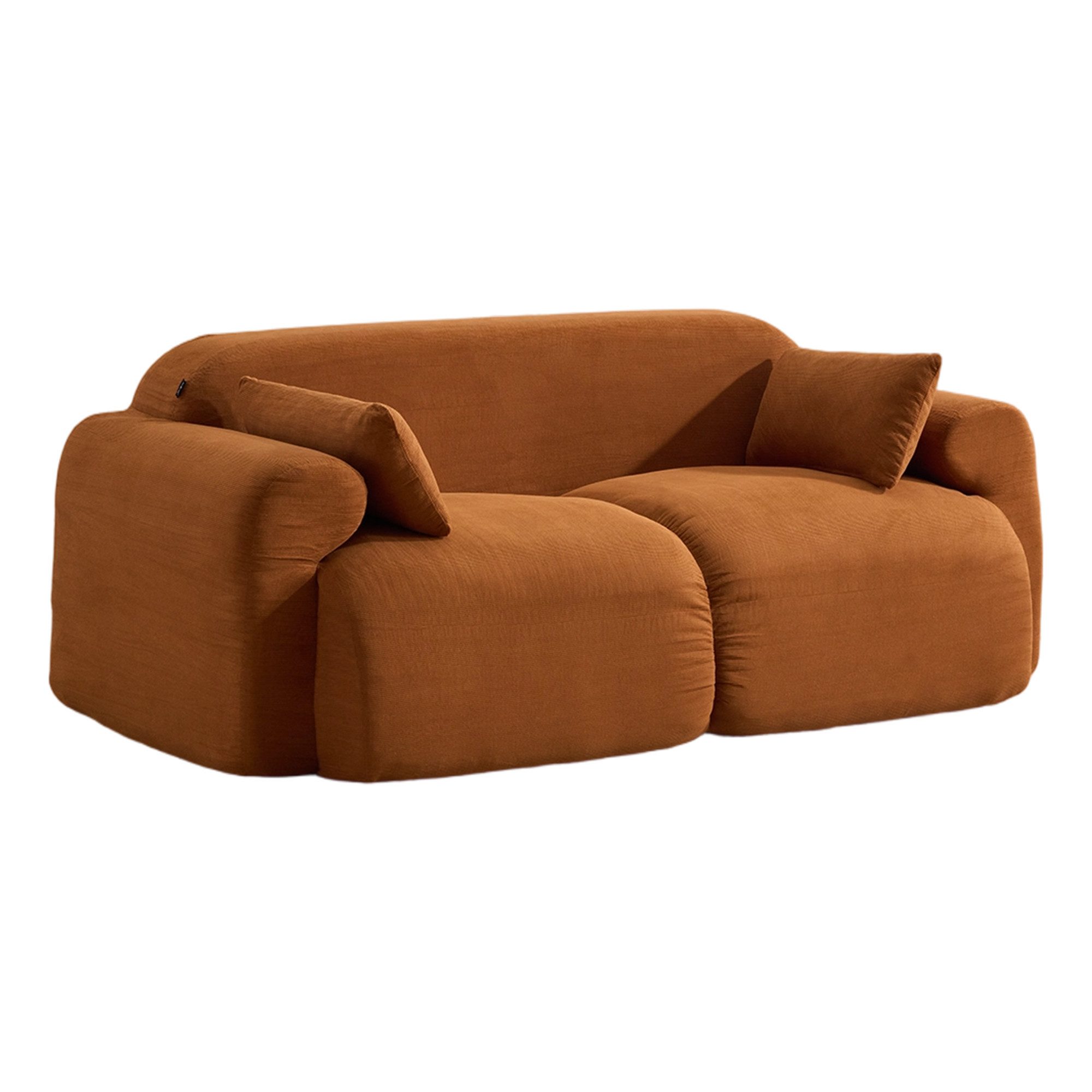 welax Loveseat Wolken-Zweisitzer-Sofa 186 cm aus weichem Cordstoff, mit Armlehnen und Kissen ideal für kleine Räume und Schlafzimmer