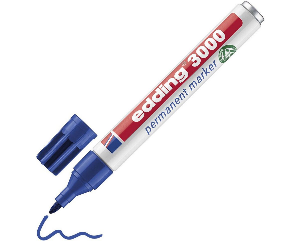 Thumbnail - edding Permanentmarker 3000, (4-tlg), wisch- und wasserfest
