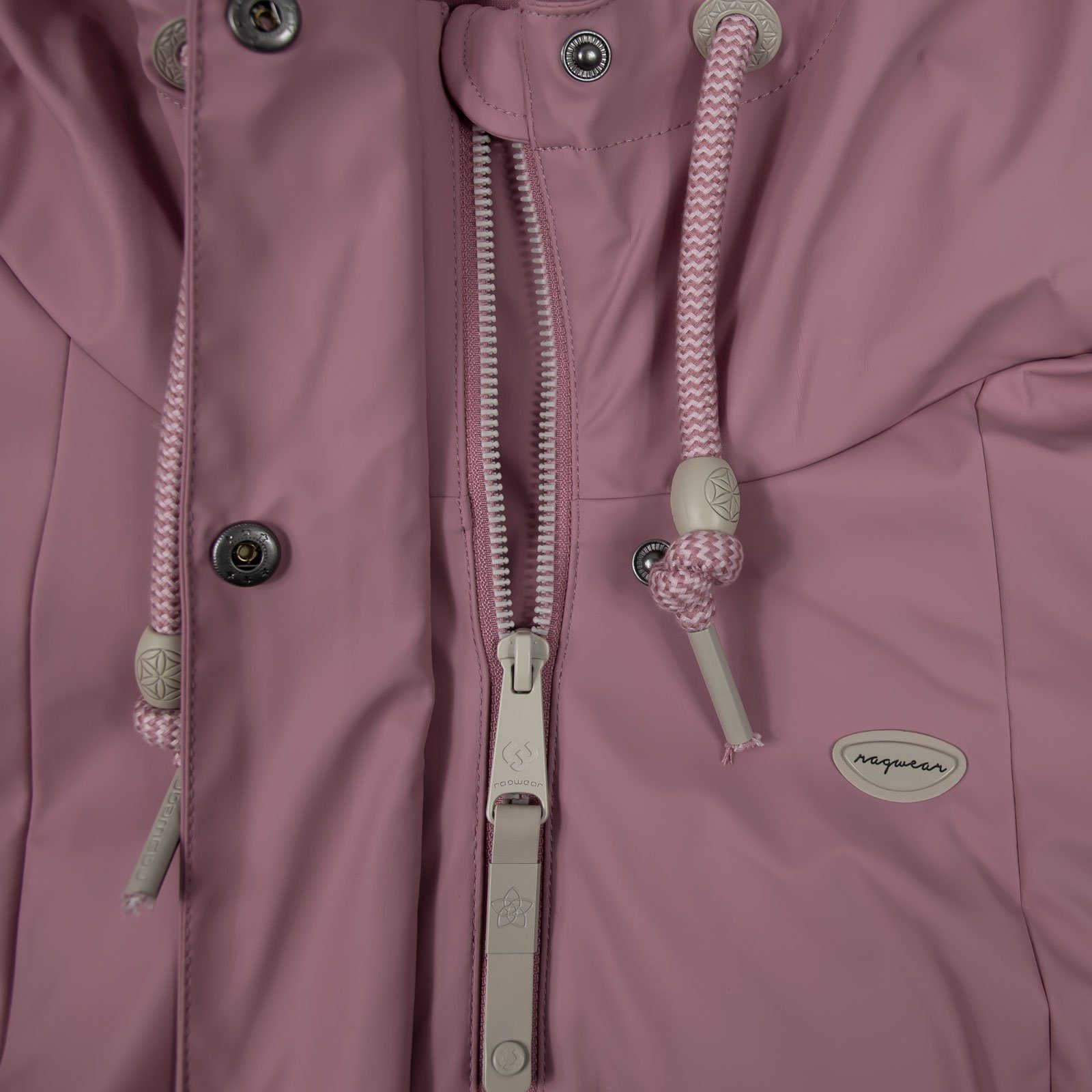 4061 Regenwolken-Innenfutter pink Zulla Ragwear Regenjacke mit dusty