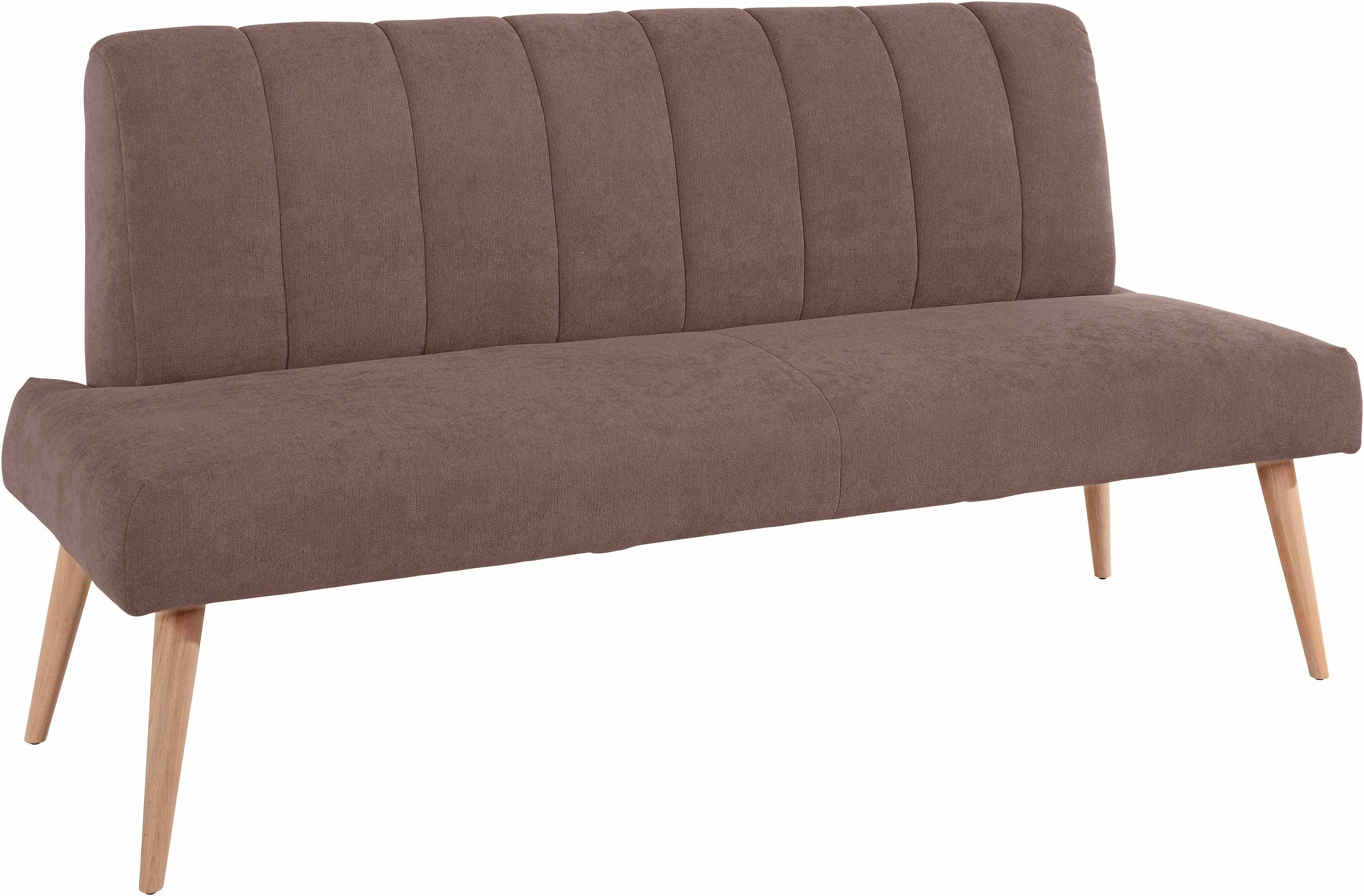 exxpo - sofa fashion Sitzbank Costa, moderne Rückensteppung, bequem und elegant, hoher Holzfuß, hochwertige Detailverarbeitung, Frei im Raum stellbar