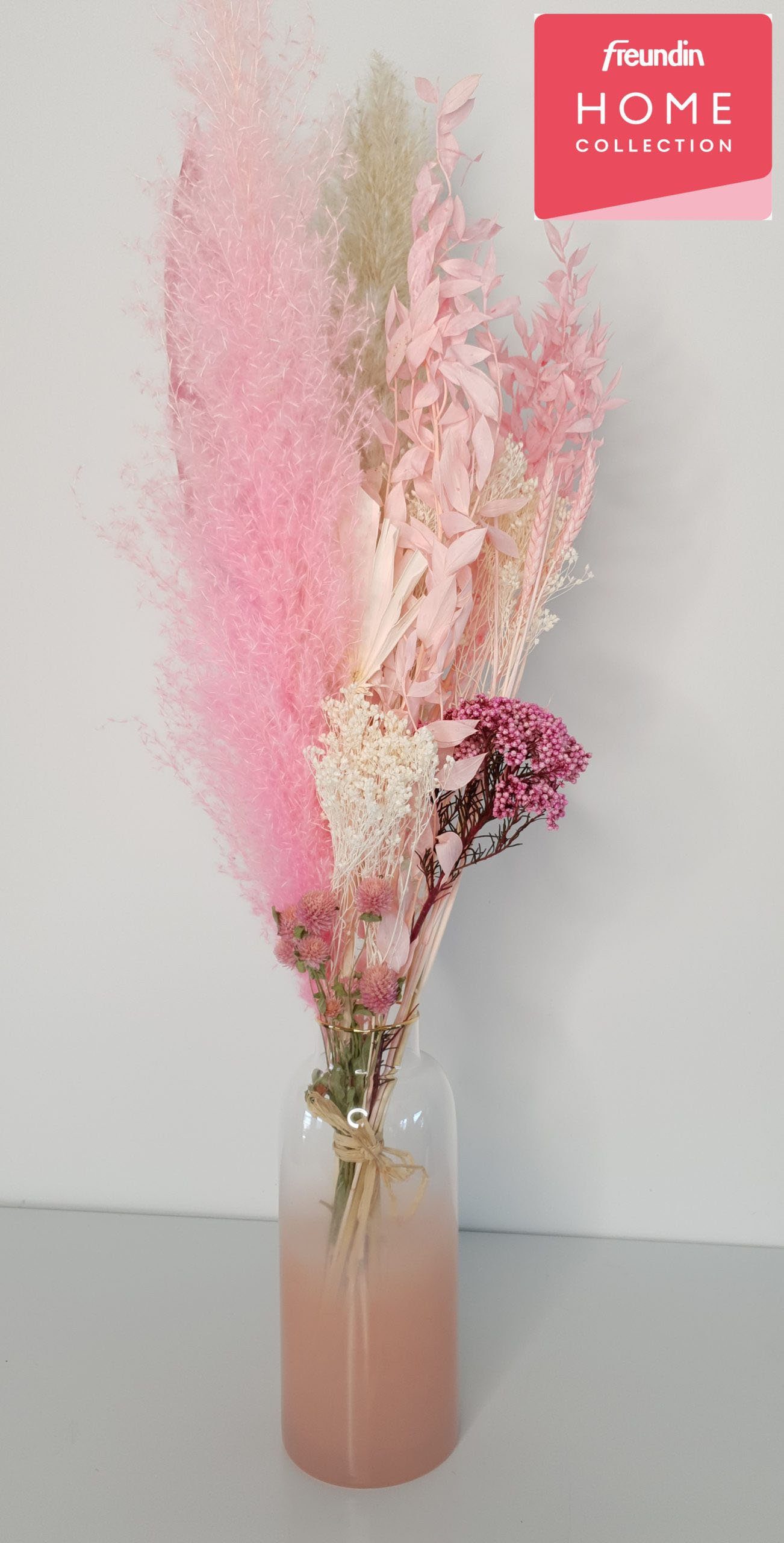 Trockenblume »Pimp my pink«, freundin Home Collection, Höhe 80 cm, Blumenstrauß-Otto