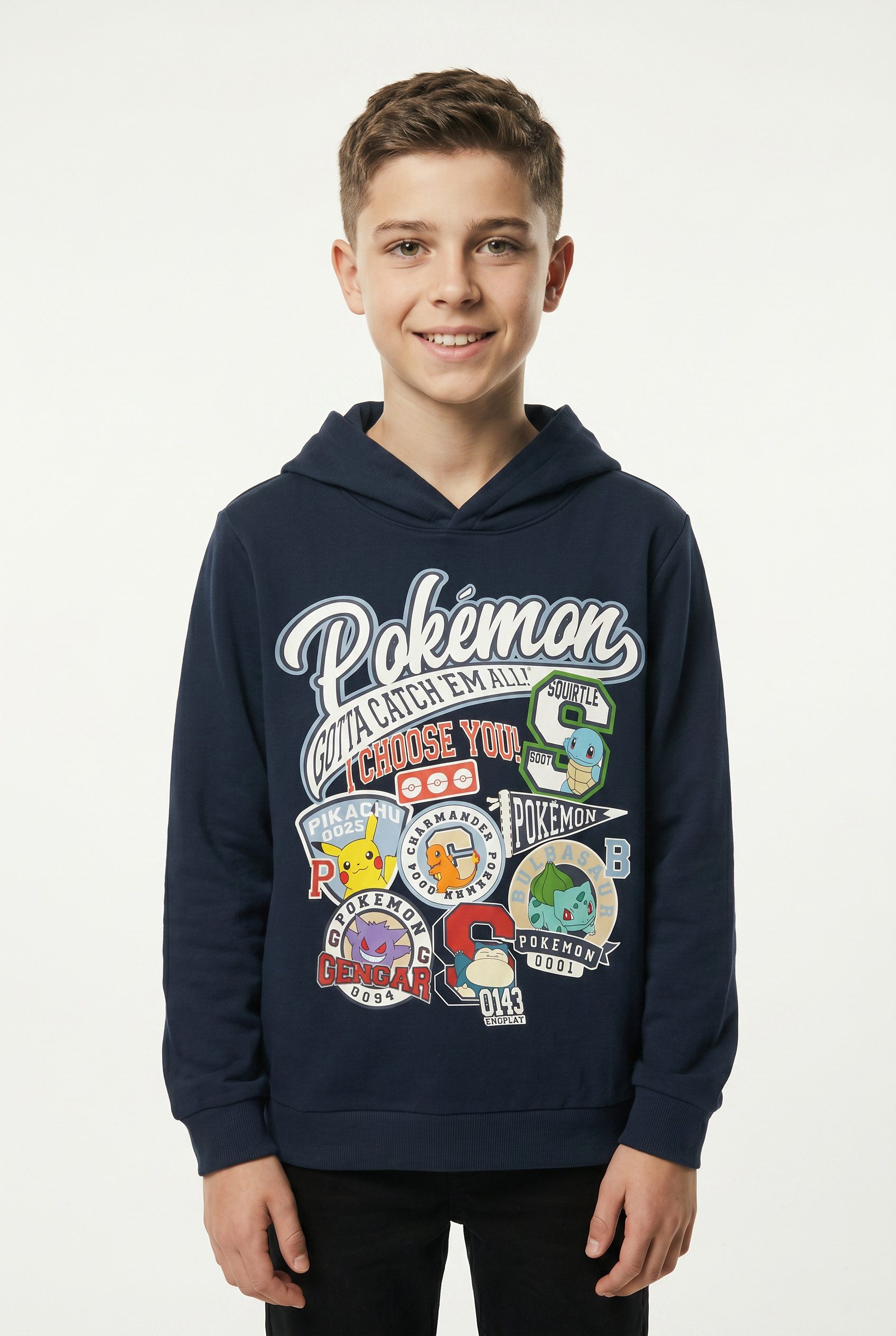 Kapuzensweatshirt NKMJIM POKEMON NREG SWE WH BRU NOOS SKY