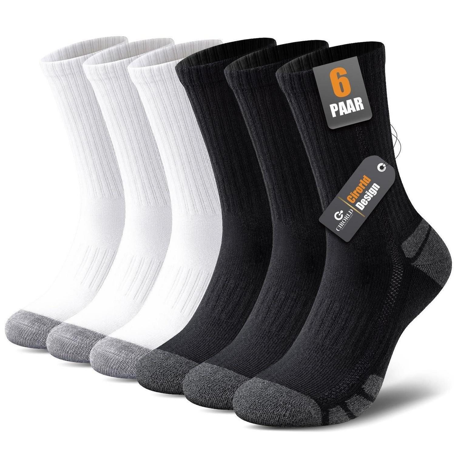LuxusKollektion Funktionssocken 6 Paar Trekkingsocken Baumwolle warm gepolstert
