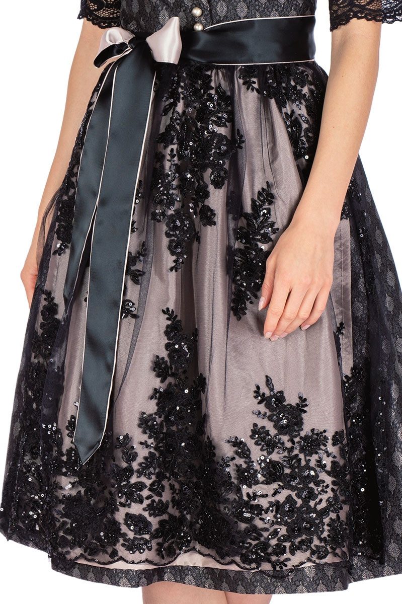 MarJo Dirndl Midi Dirndl 2tlg. - JUNE - schwarz/macchiato