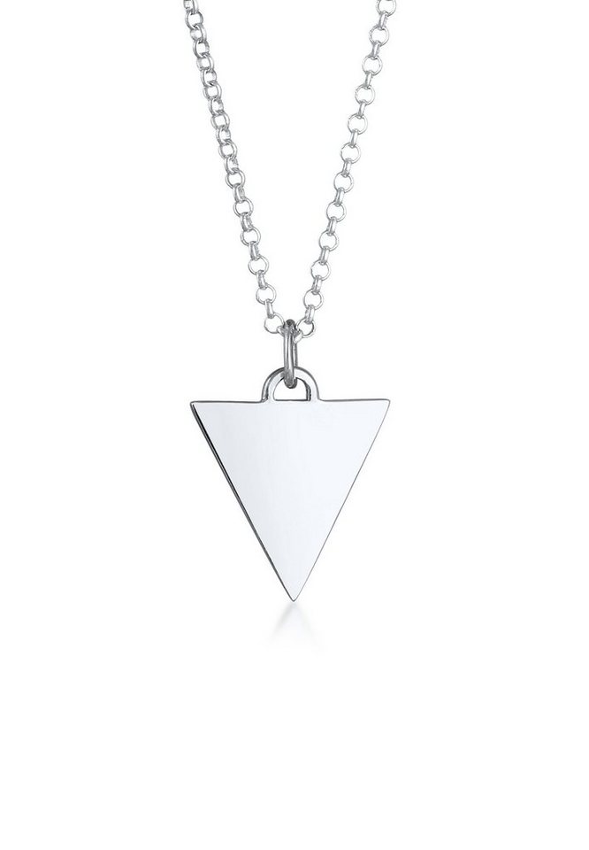 Kuzzoi Silberkette Herren Erbskette Dreieck Modern 925 Silber, Geo