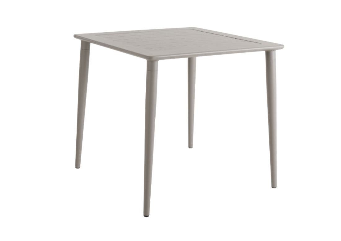 Natur24 Gartentisch Nimes Esstisch 78 x 73 x 78 cm Aluminium Khaki