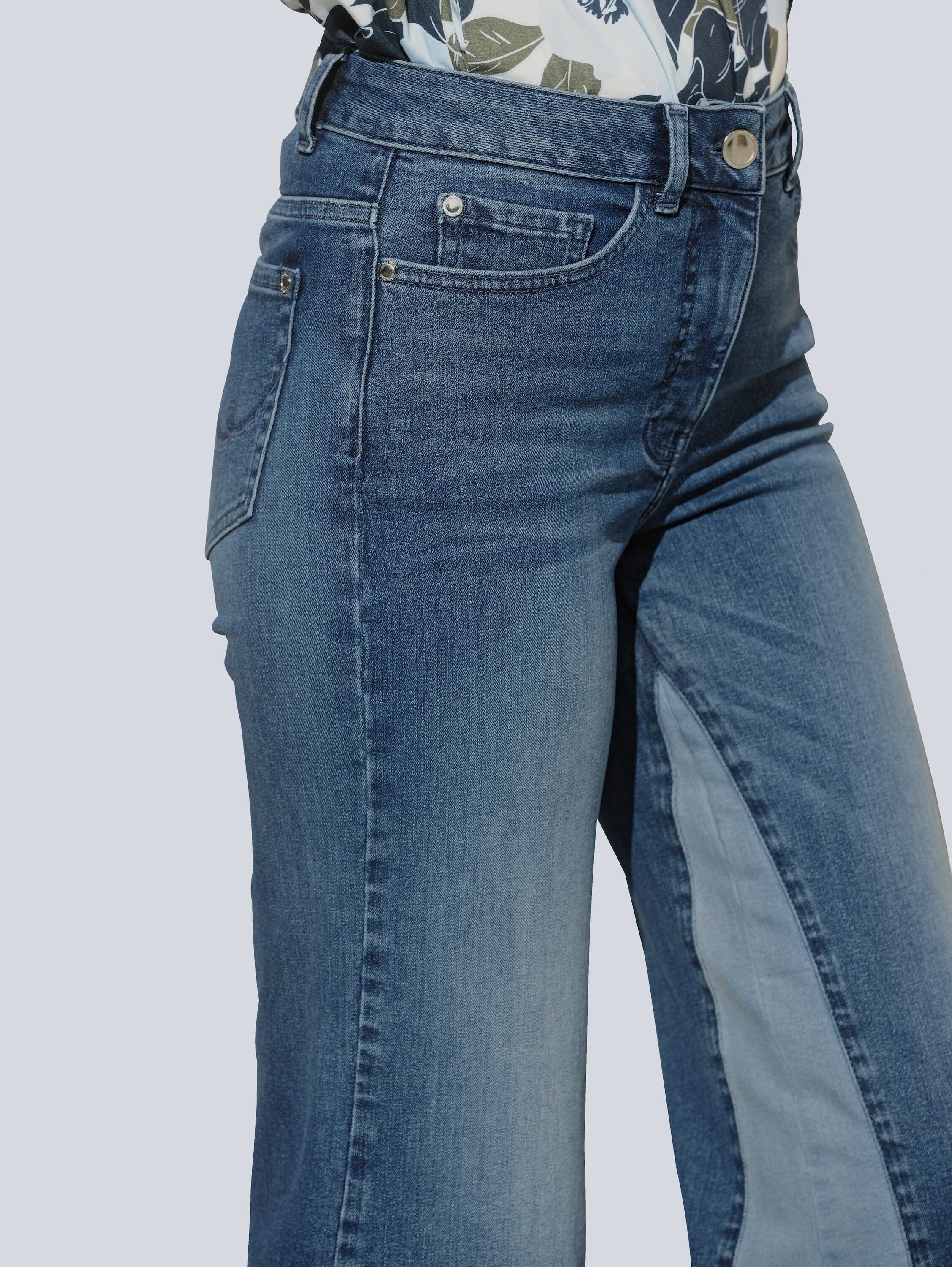 Alba Moda Gerade Jeans Jeansculotte in angesagt weiter Form
