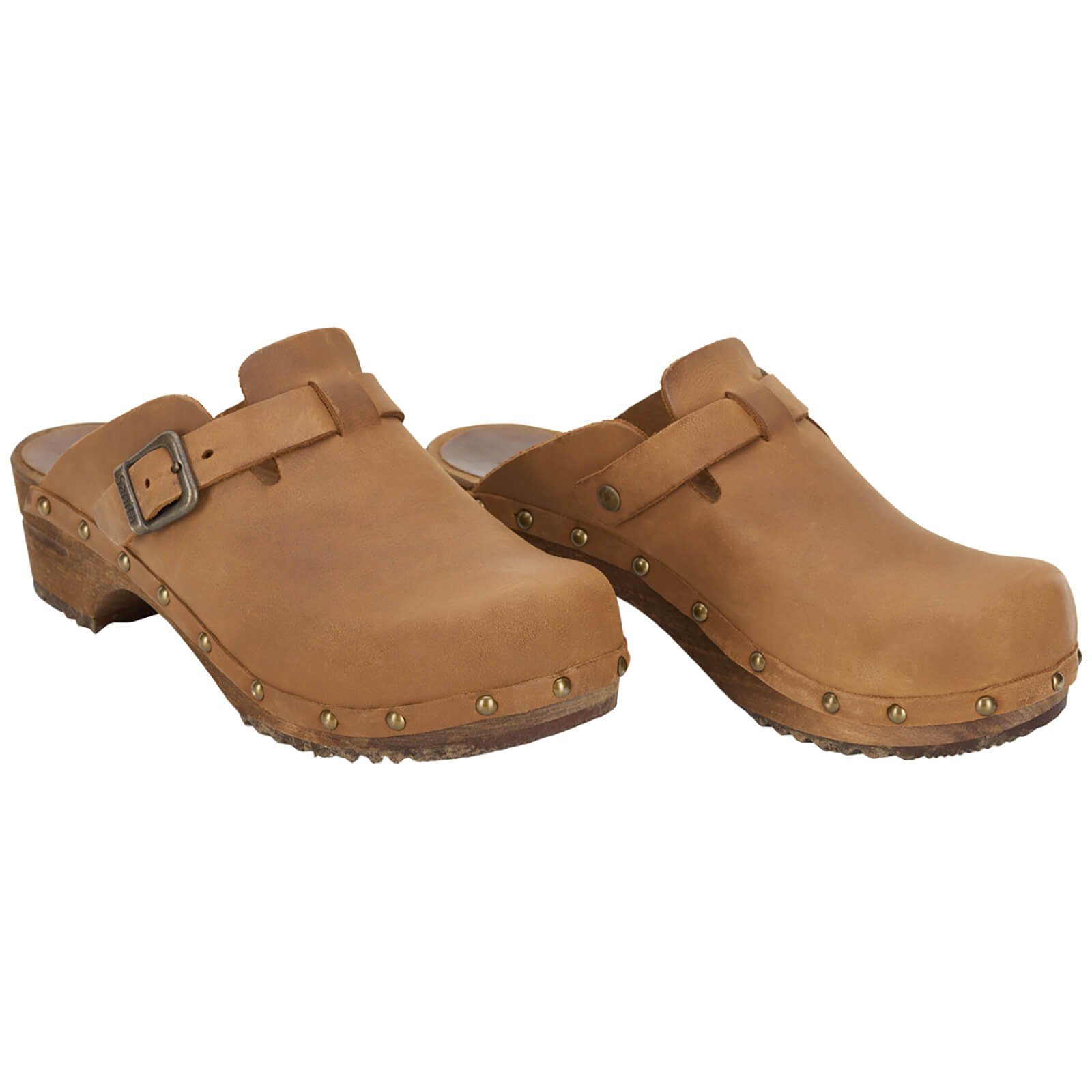 Sanita Wood-Kristel Open Clog Cognac Sandale günstig online kaufen