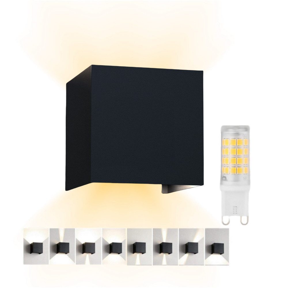LETGOSPT Wandleuchte LED Aluminium Wandlampe mit günstig online kaufen