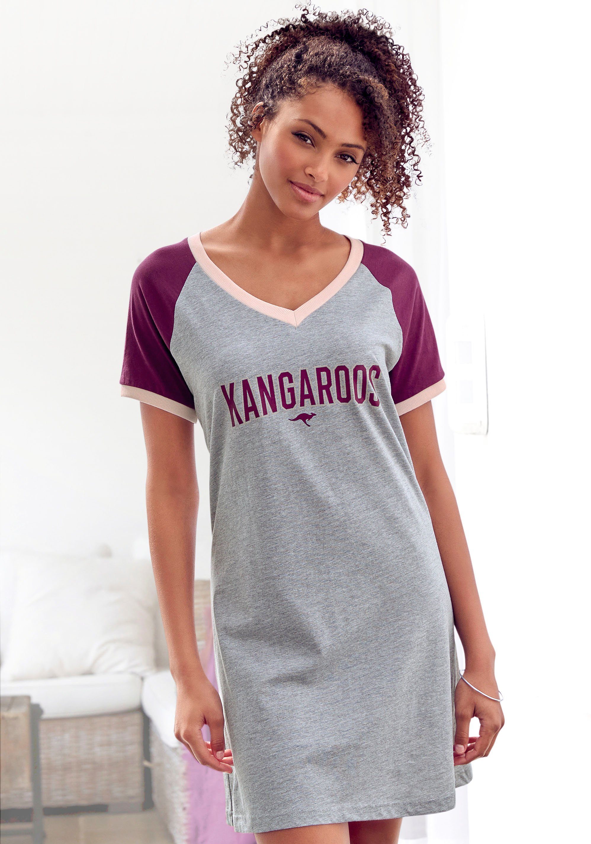 KangaROOS Bigshirt mit kontrastfarbenen Raglanärmeln günstig online kaufen