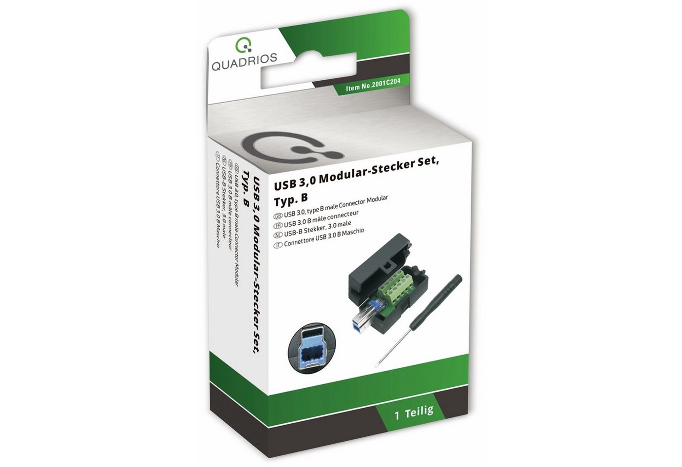 Thumbnail - Quadrios Klemmen QUADRIOS, 2001C204, USB-Modular-Set, USB 3.0 -