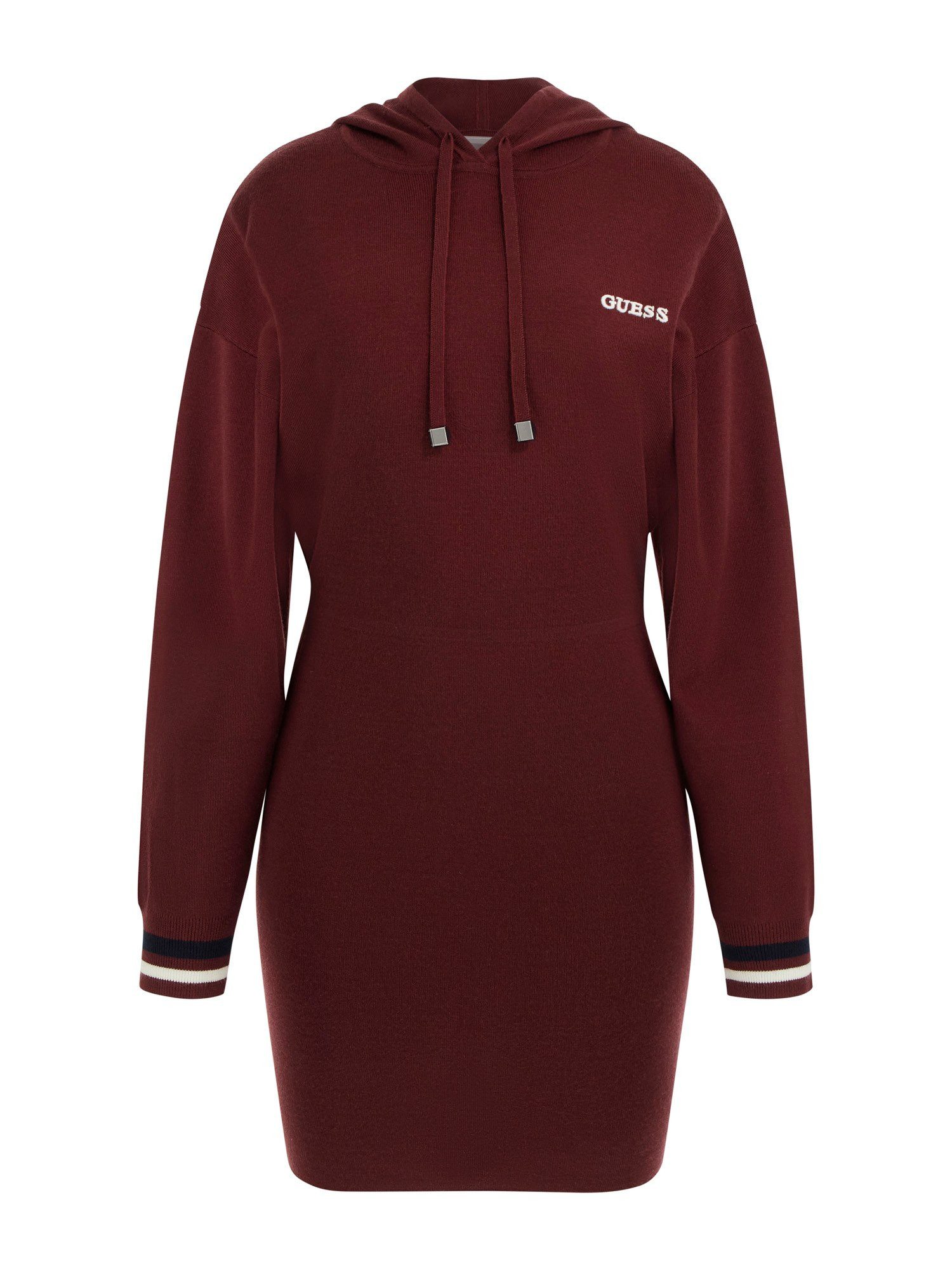 Guess Midikleid Guess SABINA HOODIE SHORT DRESS SWTR - Langarmkleid mit Kapuze - Sweat