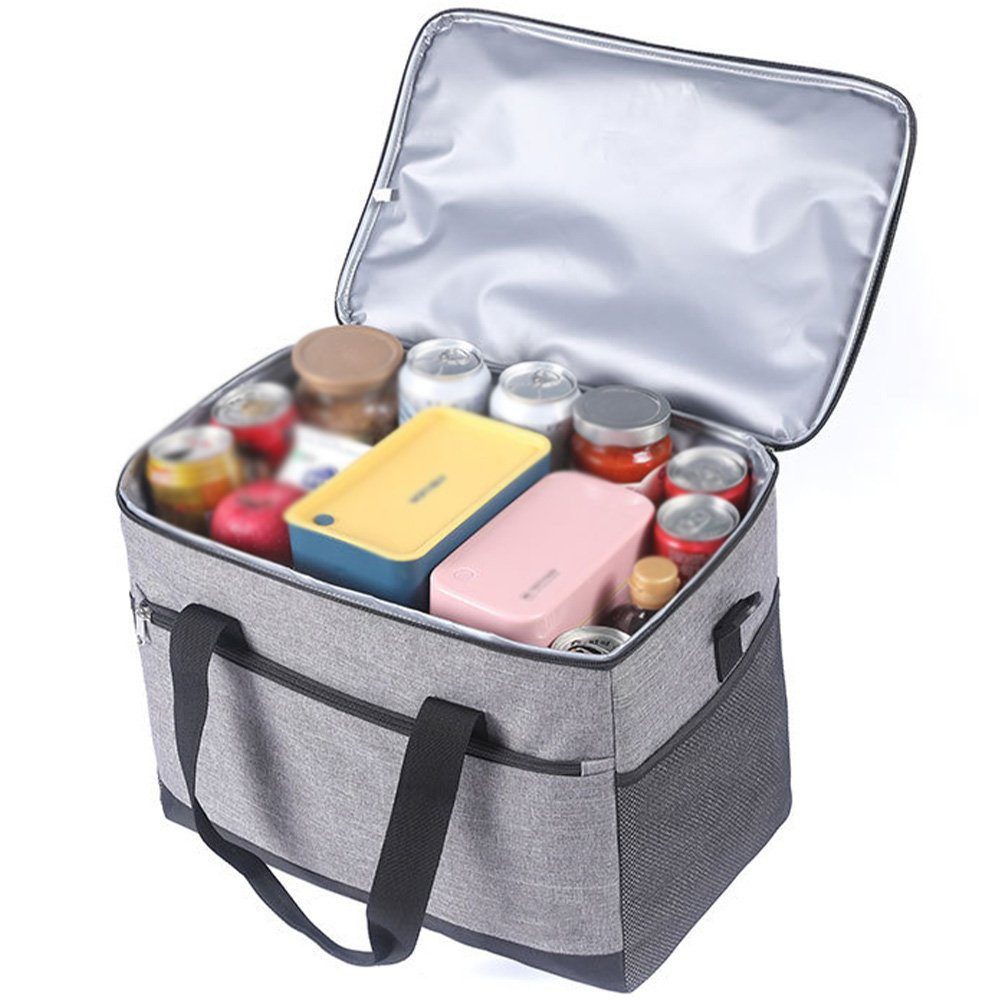 Rhein Beleuchtung Thermobehälter Tragbare Outdoor-Picknick-Thermotasche mit Schultergurt (18 l/30 l), (kühltasche getränke, kühltasche angeln, kültasche), Faltbar, wasser- und ölabweisend, hält warm und kühl
