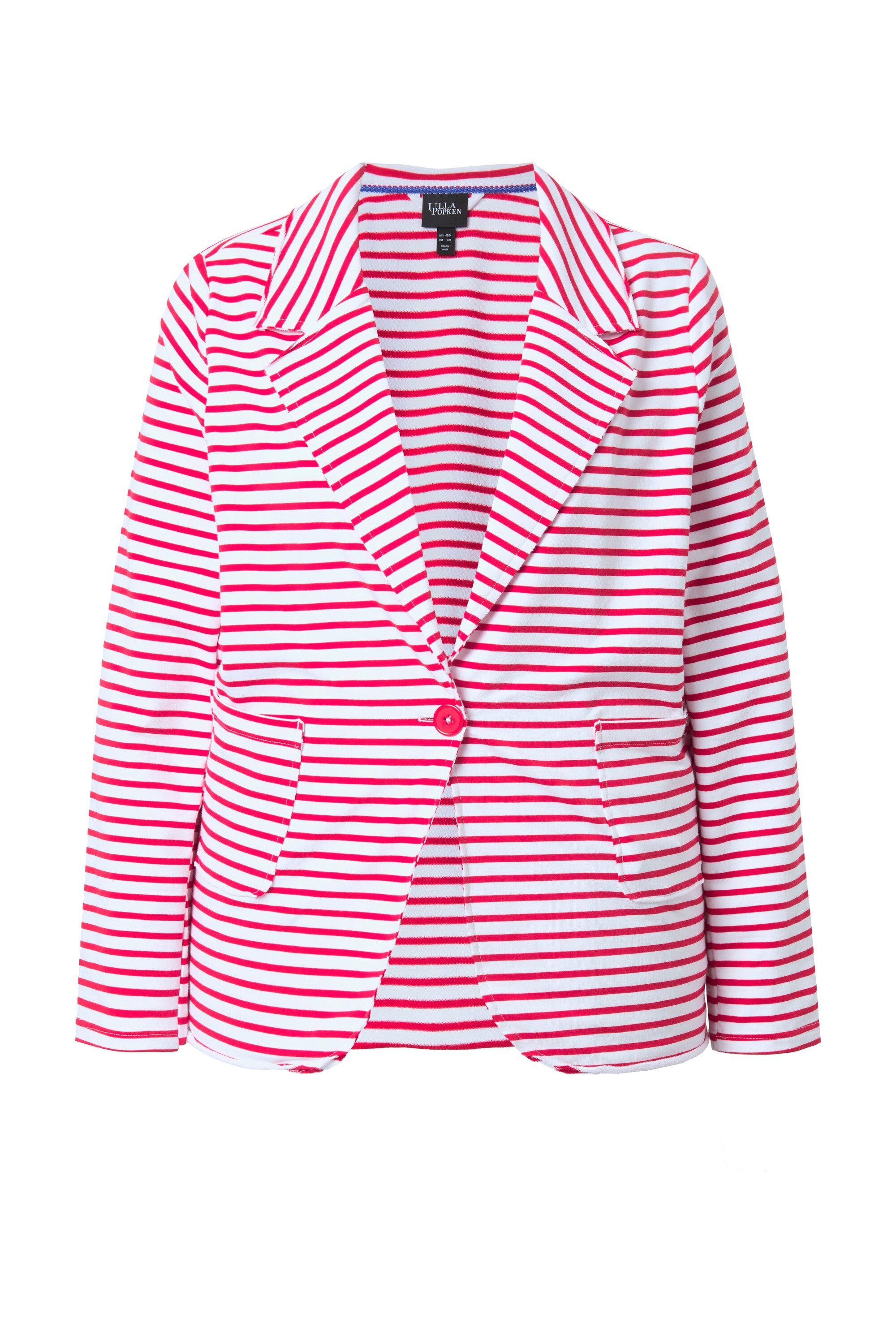 Ulla Popken Blusenblazer Jerseyblazer Rollkanten Reverskragen Langarm