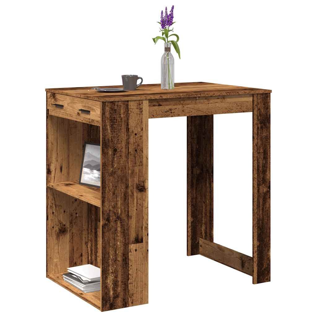 vidaXL Esstisch Bartisch Altholz-Optik 102x70x103,5 cm Holzwerkstoff (1-St)