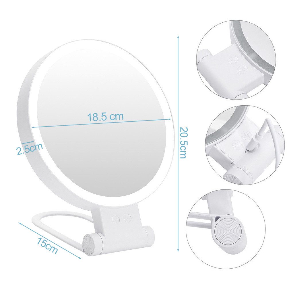 PRIISF Standspiegel LED Kosmetikspiegel mit Beleuchtung Dimmbar Schminkspie günstig online kaufen