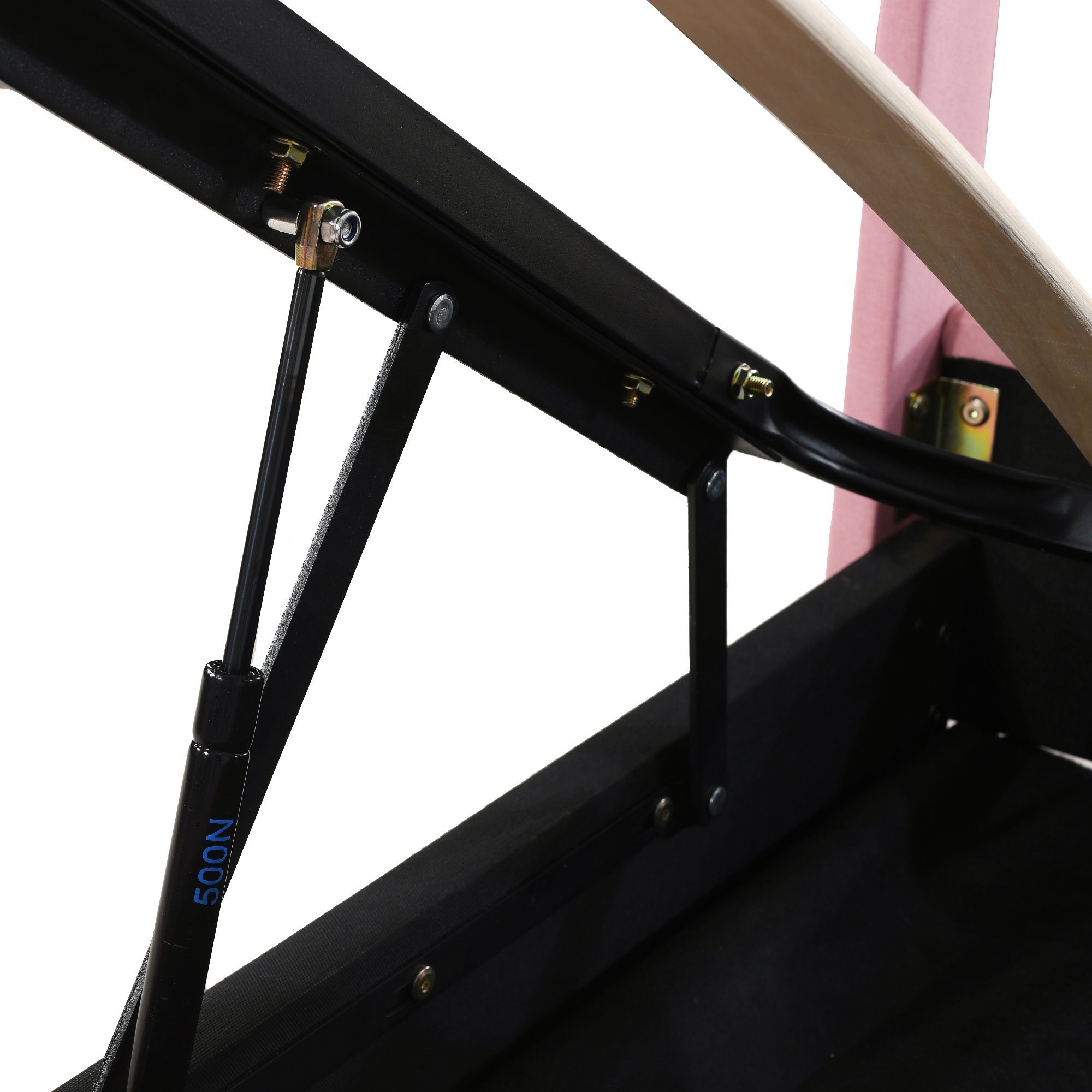 BlingBin Einzelbett Kinderbett Polsterbett Stauraumbett (1-tlg., hautfreundliches Leinen-Hochkastenbett), 90x200 cm,Höhenverstellbares Kopfteil