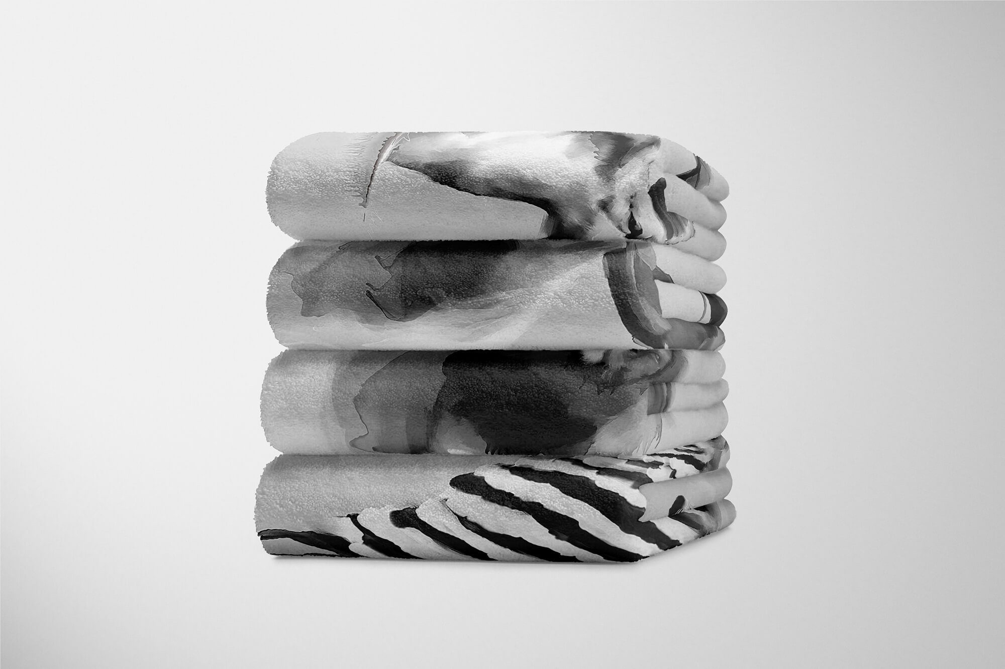 Handtücher Löwe Strandhandtuch Art Handtuch Baumwolle-Polyester-Mix (1-St), Saunatuch Sinus Motiv, Kunstvoll Kuscheldecke Grau Handtuch Raubkatze