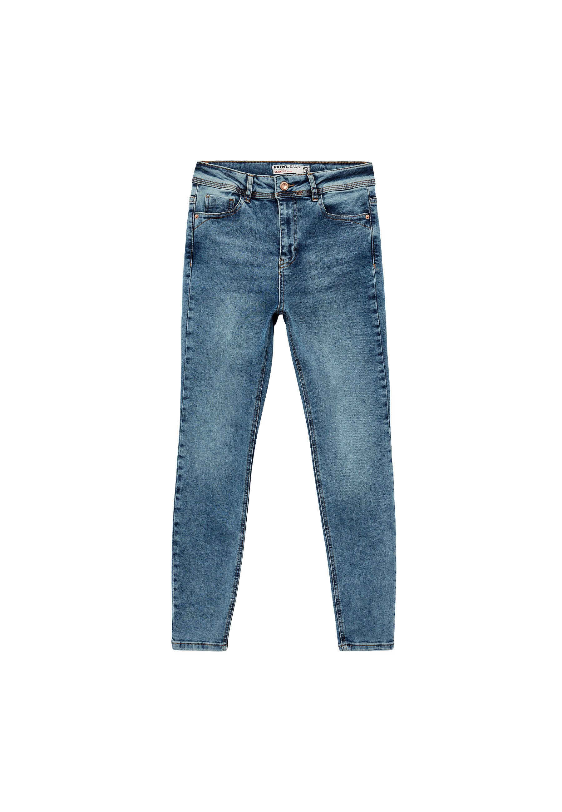 Koton 3/4-Jeans Hohe Leibhöhe Skinny High-waist-Jeans