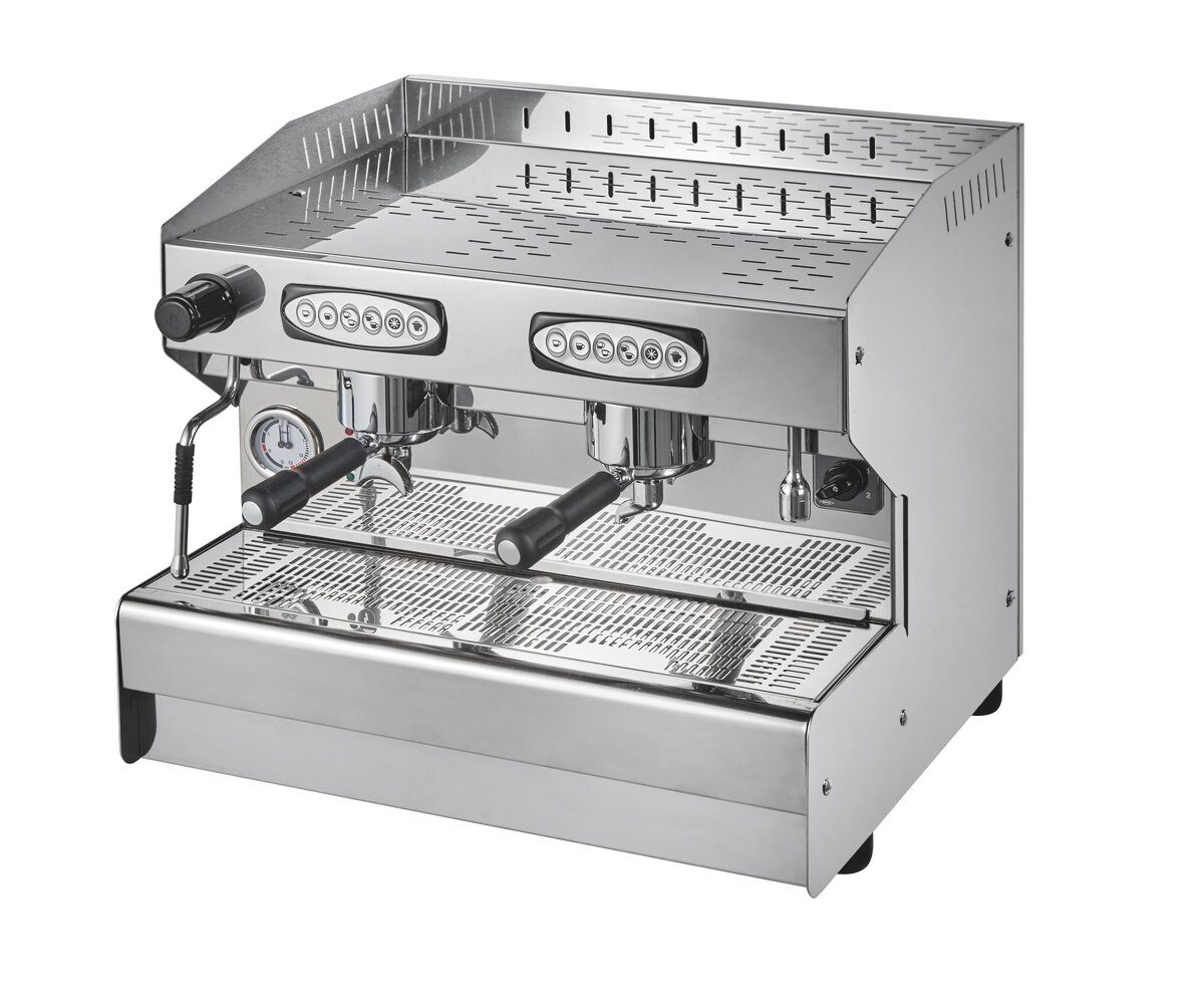 GastroHero Siebträgermaschine Espressomaschine Milano Automatik - 2-Gruppen-Kaffeemaschine - Gastro