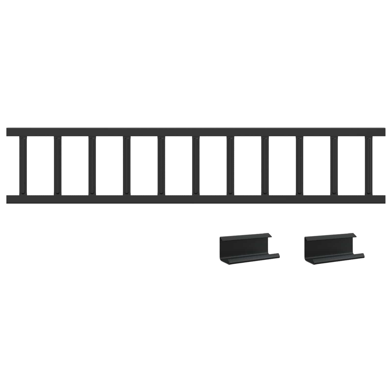 vidaXL Draht Schneefanggitter Schwarz 100 x 2,5 x 20 cm Stahl, (1St)