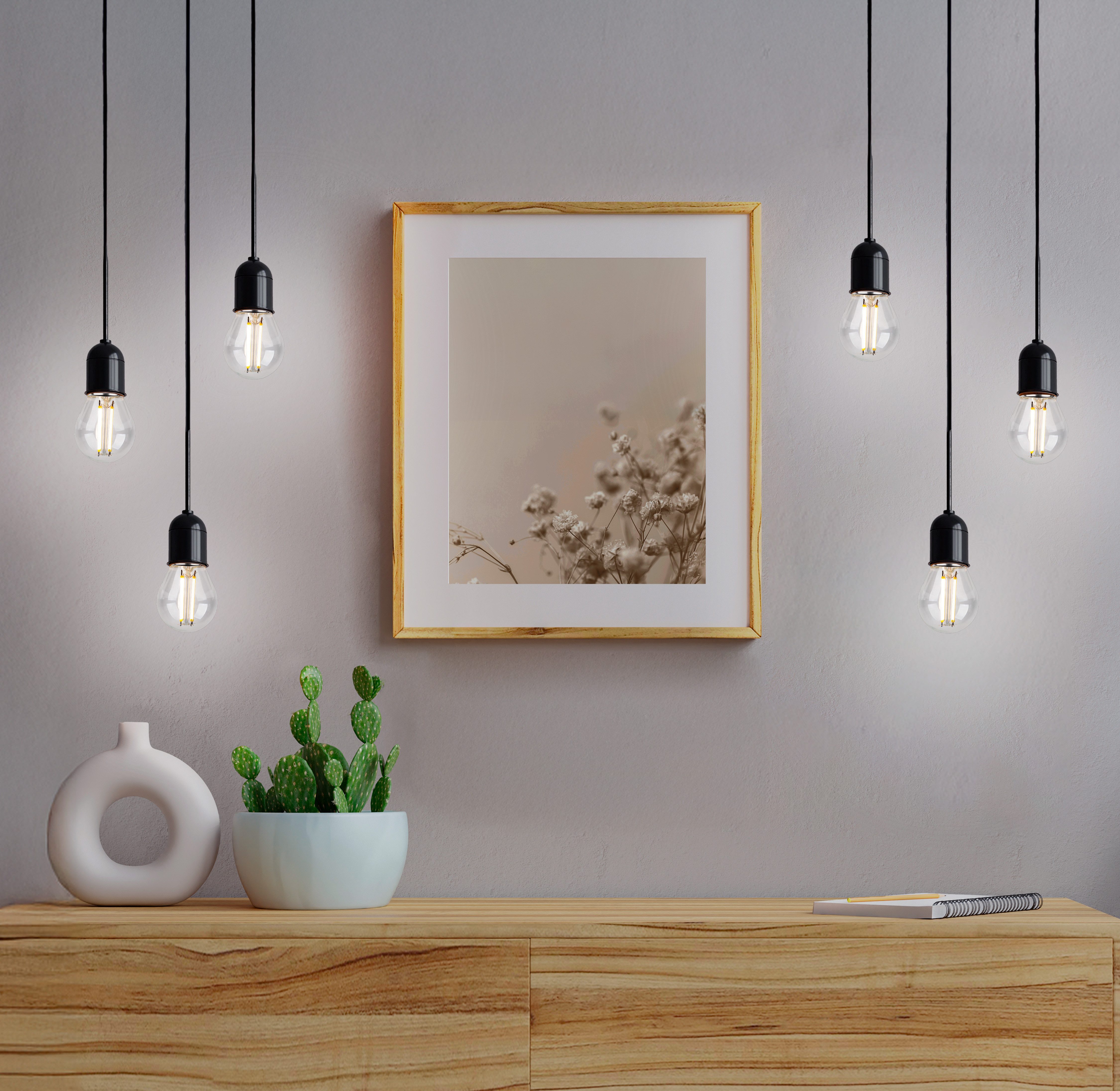 näve LED-Leuchtmittel Daffy, E27, 6 St., Warmweiß, 6er Set, LED in warmweiß, E27, dimmbar, Farbe klar, D: 4,5cm, H: 8cm