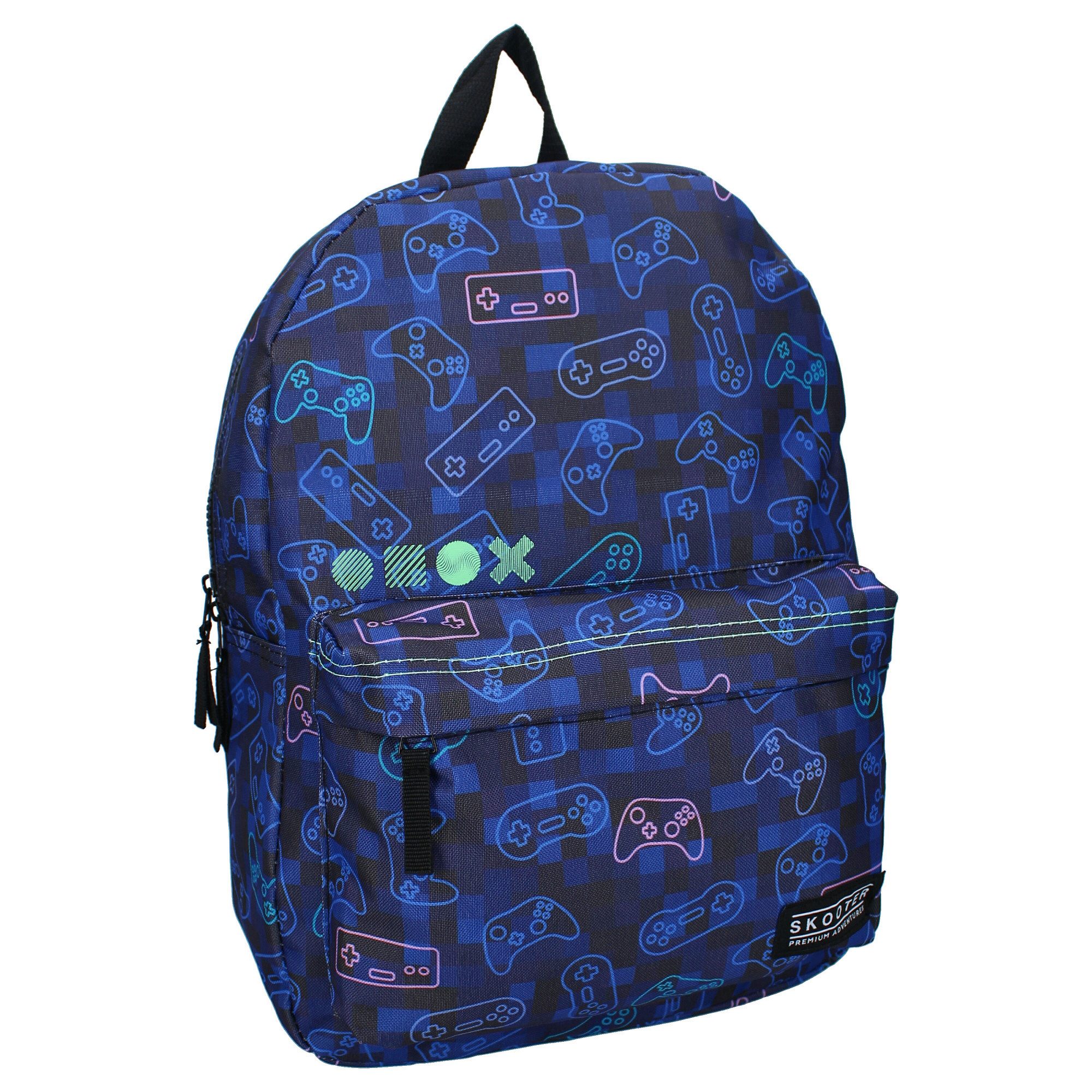Skooter Rucksack Rucksack Blau Ergonomisch, geräumig & mit Reißverschlusstaschen