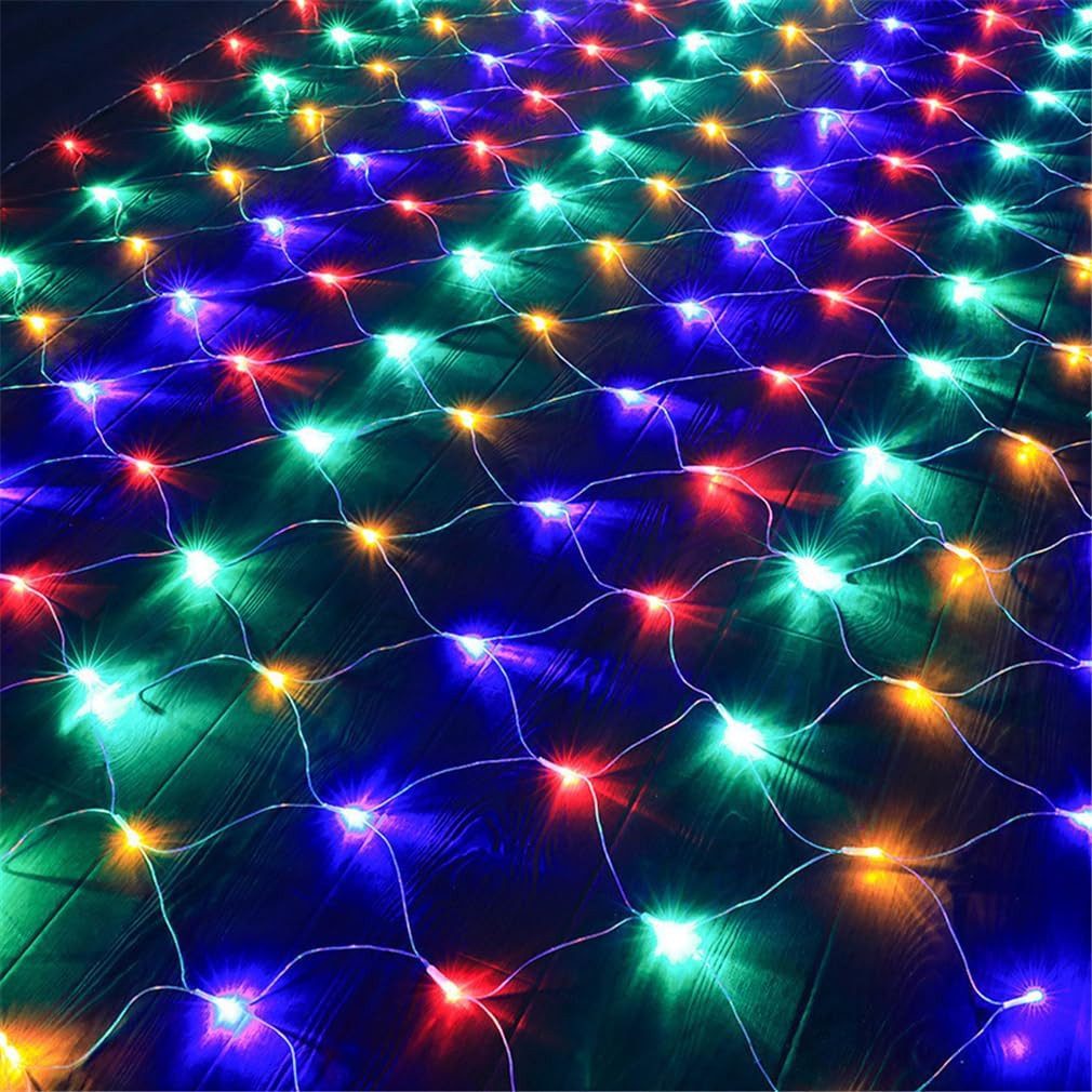 FELIXLEO LED-Lichternetz LED Netzbeleuchtung Solar Lichterkette Netz Wasserdicht Garten Deko