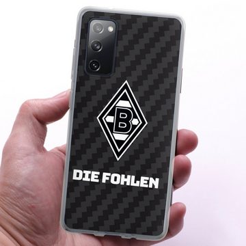 DeinDesign Handyhülle Borussia Mönchengladbach Carbon Gladbach Die Fohlen Carbon, Samsung Galaxy S20 FE 5G Silikon Hülle Bumper Case Handy Schutzhülle