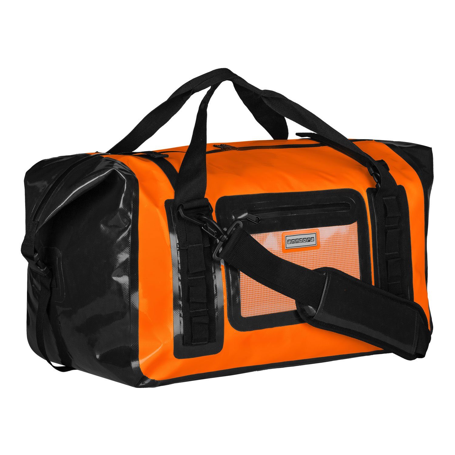 anndora Sporttasche Tarpaulin Packsack Reisetasche wasserdicht (50 Liter, Orange)