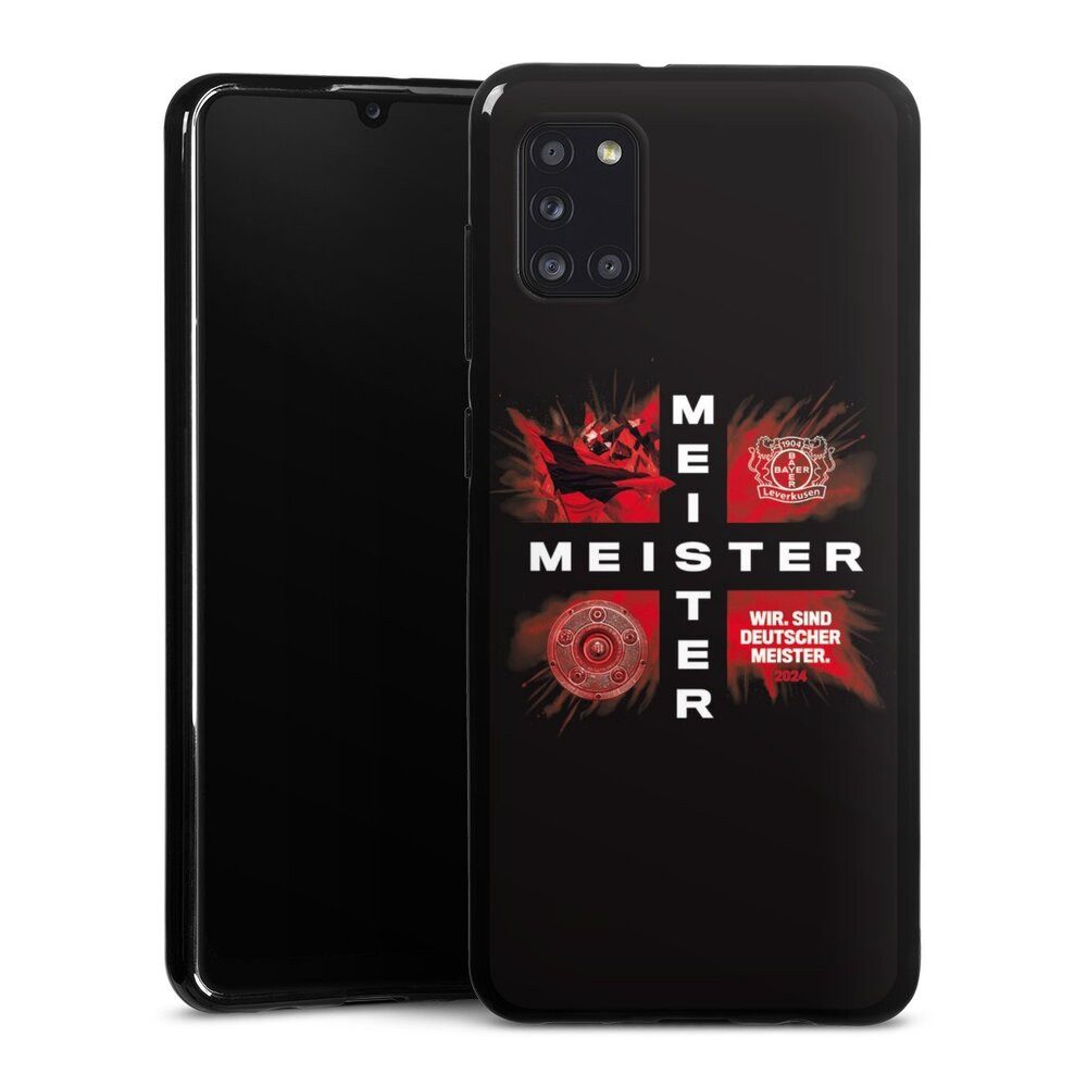 DeinDesign Handyhülle Bayer 04 Leverkusen Meister Offizielles Lizenzprodukt, Samsung Galaxy A31 Silikon Hülle Bumper Case Handy Schutzhülle