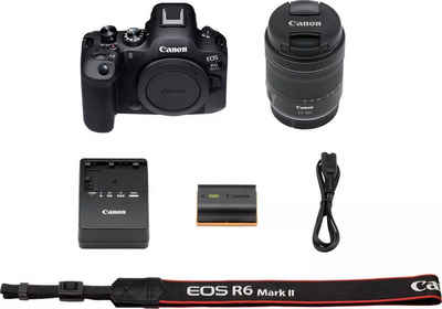Canon EOS R6 Mark II Systemkamera (RF 24-105mm F4-7.1 IS STM, 24,2 MP, Bluetooth, WLAN (Wi-Fi)