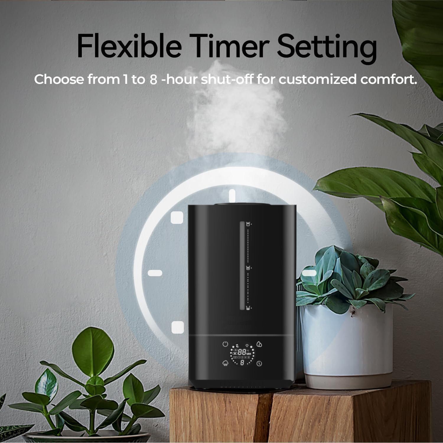 ibettertec Luftbefeuchter Aroma Diffuser Ruhig 30dB Luftbefeuchter, 6 l Wassertank, SleepTimer-Funktion, mit Fernbedienung, automatische Abschaltung