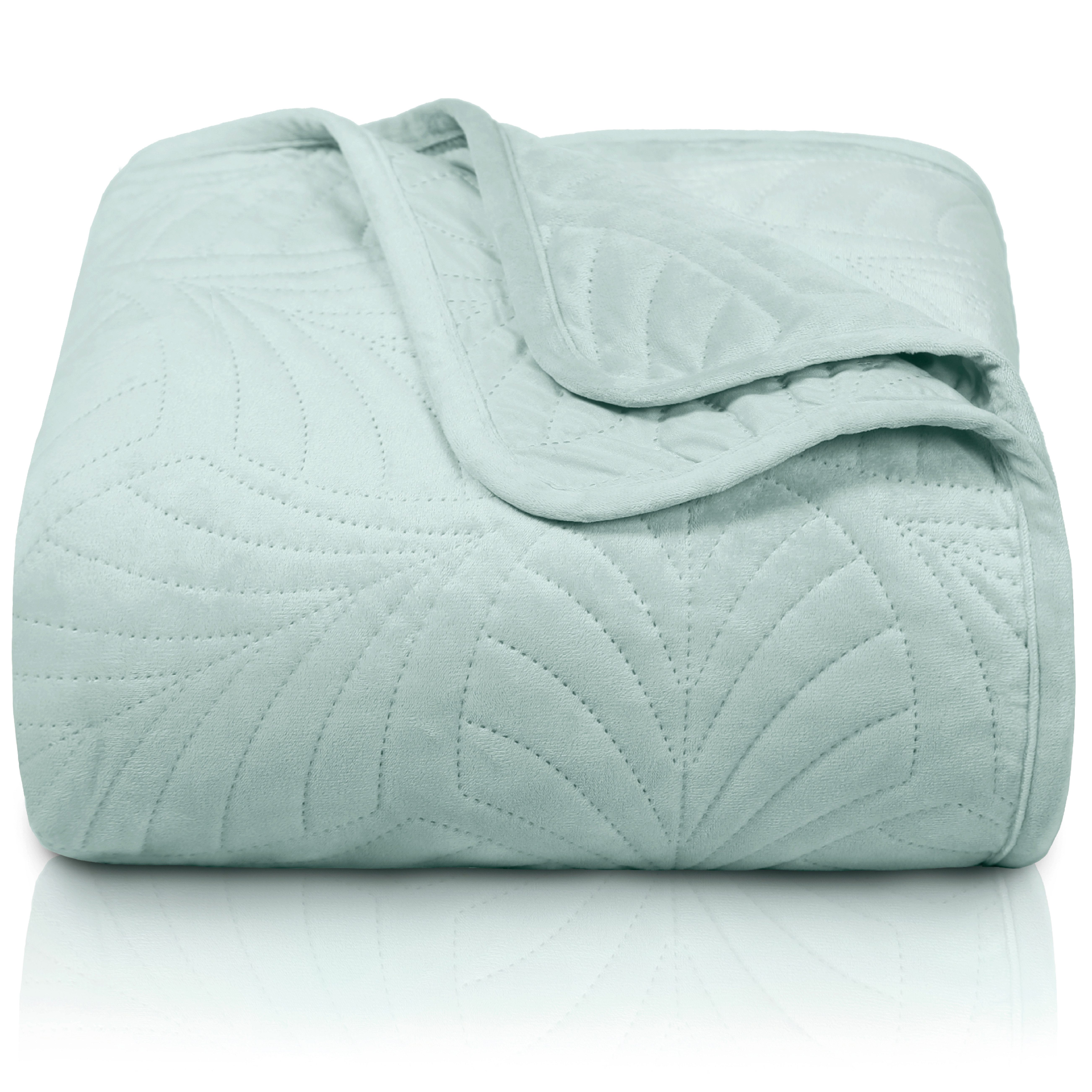 Gräfenstayn Tagesdecke Premium - Bettüberwurf mit Steppung & Blatt-Design, günstig online kaufen