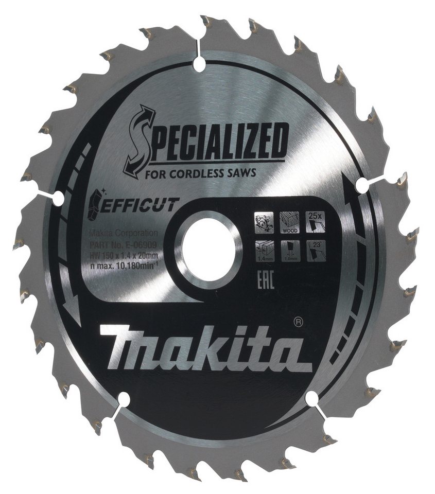Thumbnail - Makita Werkzeug GmbH Sägeblatt Makita Sägeblatt 150x1,4x20, 25Z EFFICUT Holz E-06909