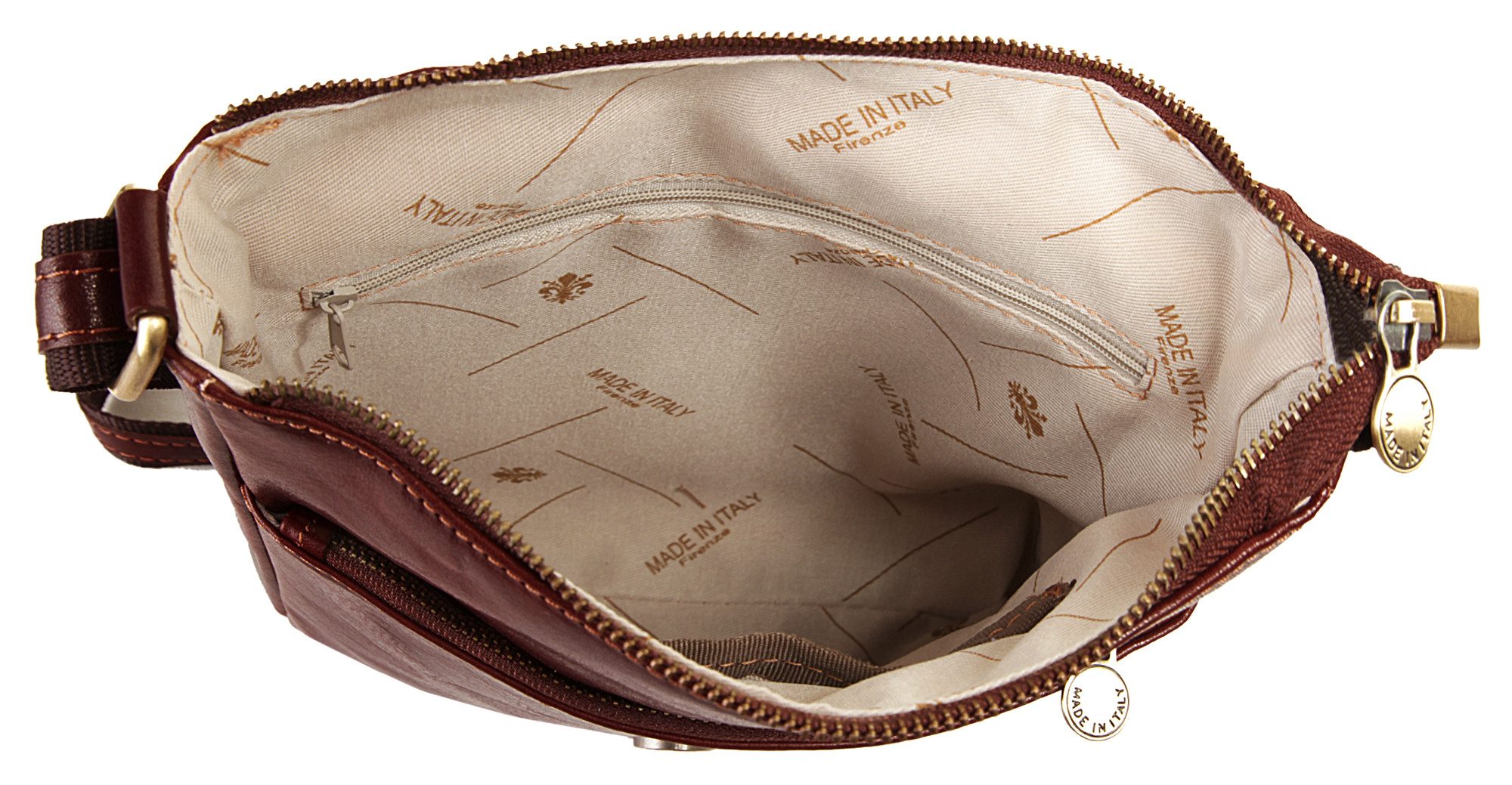 Piké Umhängetasche (1-tlg), echt Leder, Made in Italy